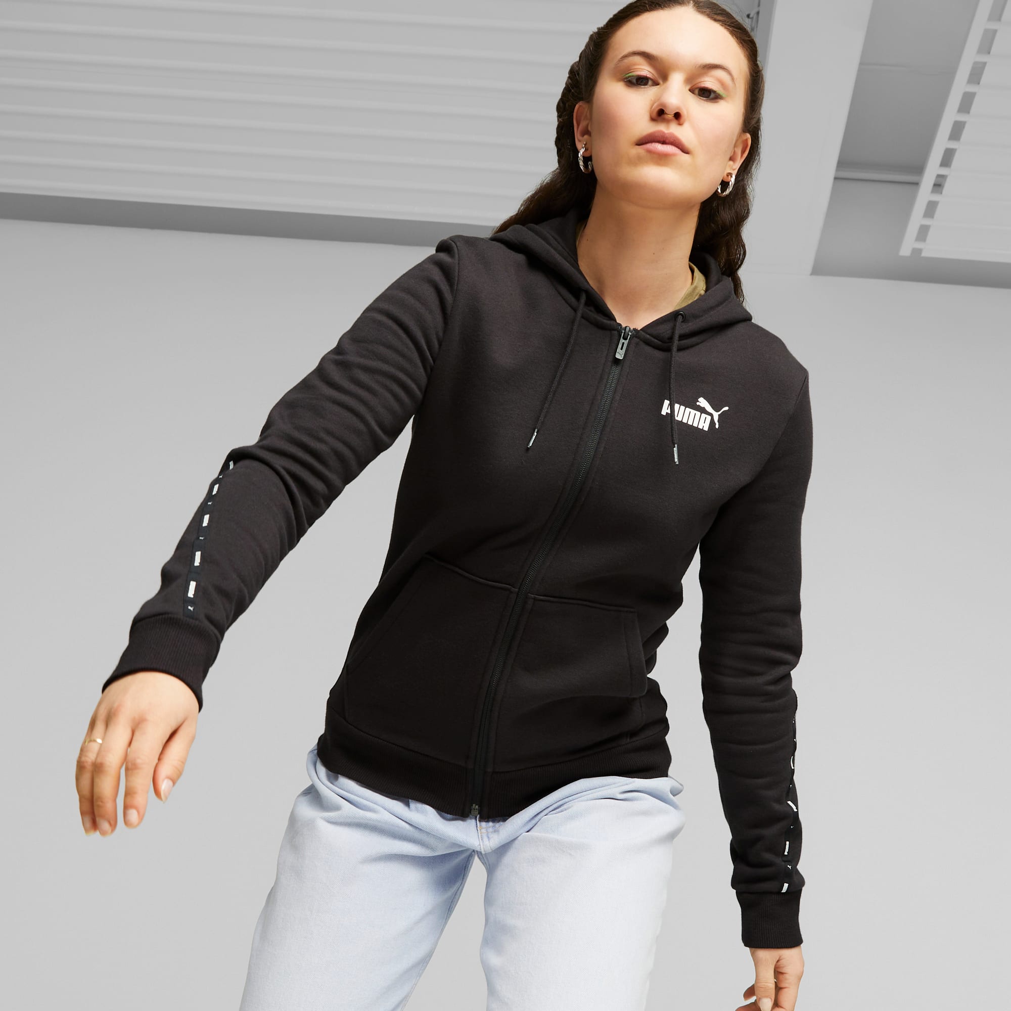 Women's Essential Ribbed Sunday Hooded Full-Zip, Women's Tops