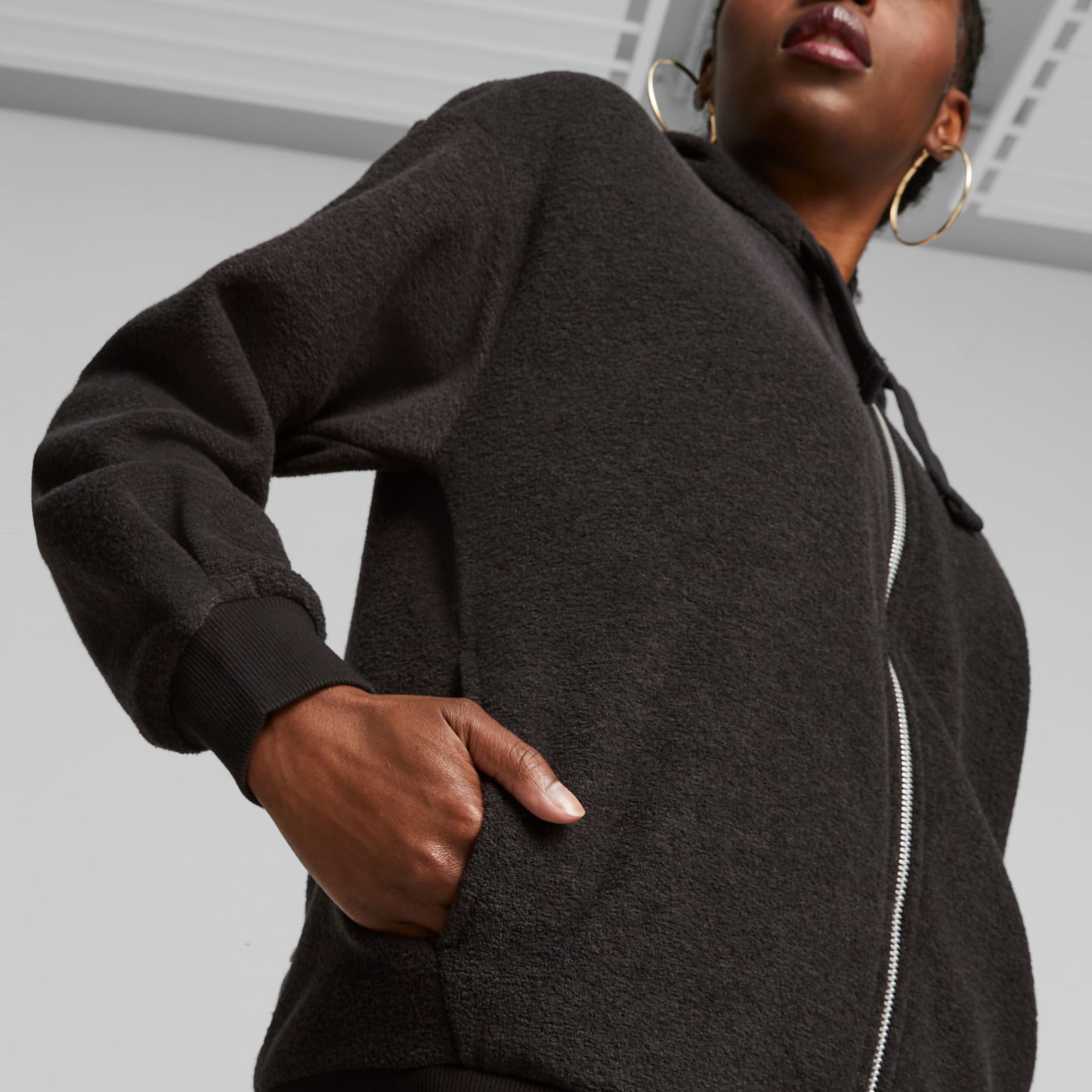 Woolen hoodie for women sales