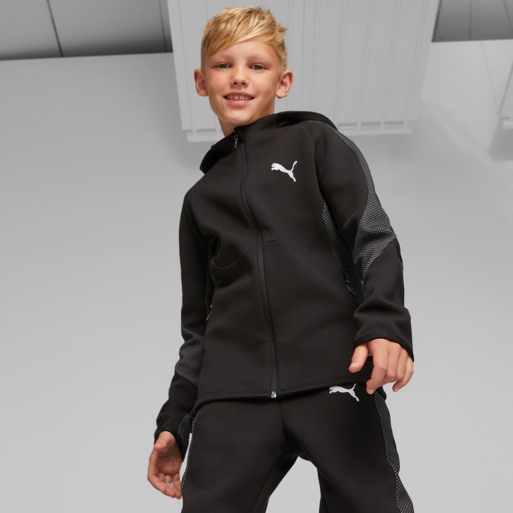 Evostripe Boys' Full-Zip Hoodie | PUMA