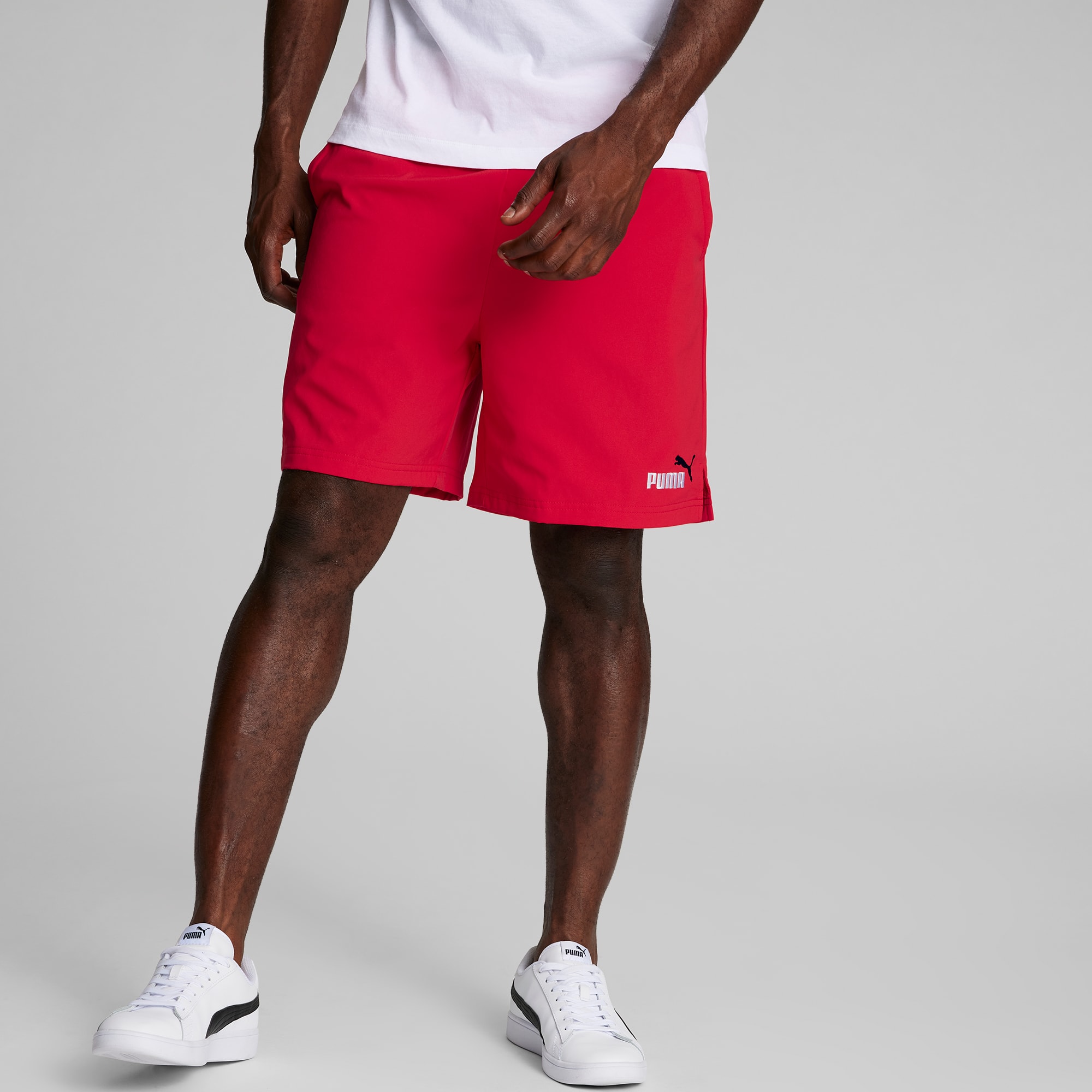 Puma ess cheap woven shorts