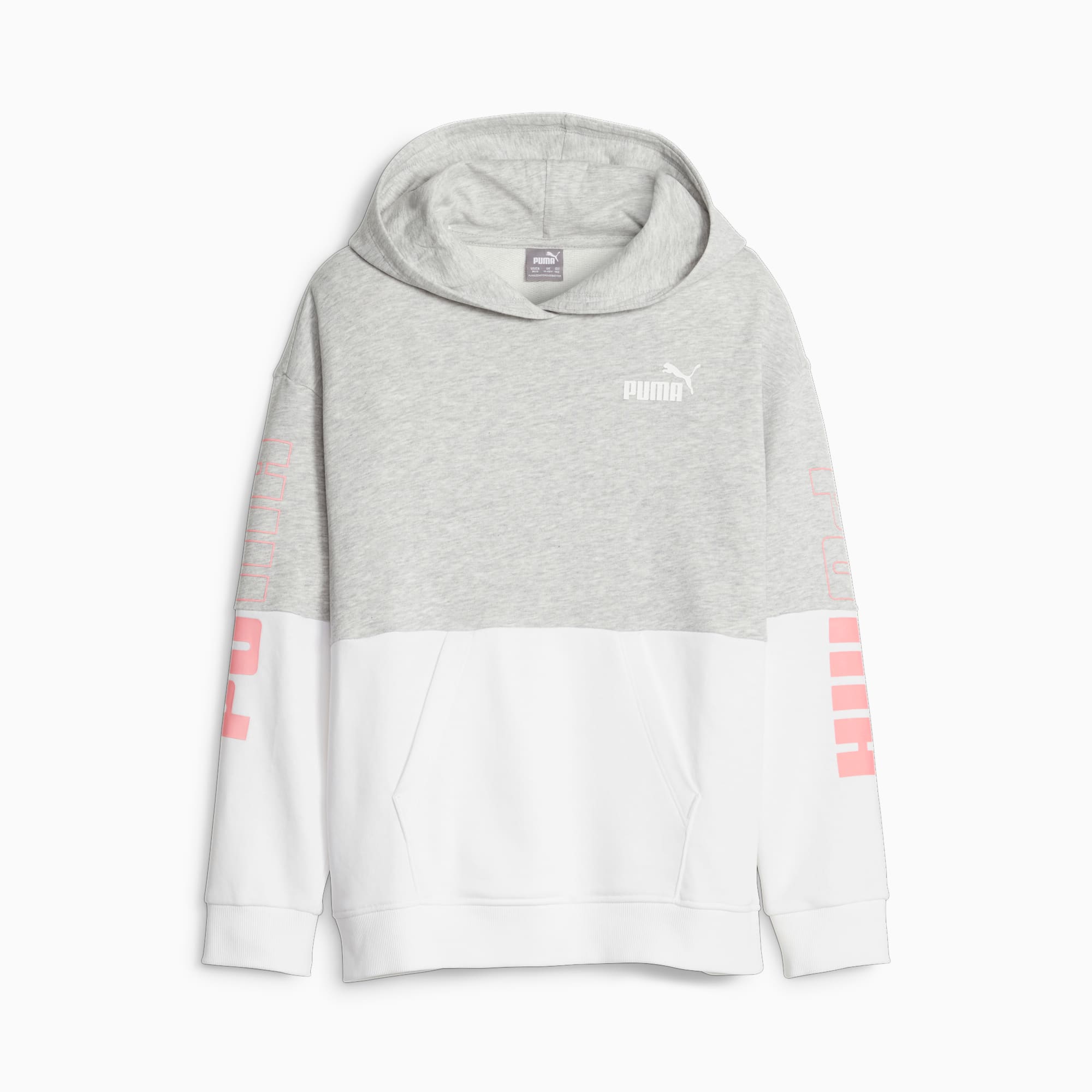 Girls grey puma hoodie clearance
