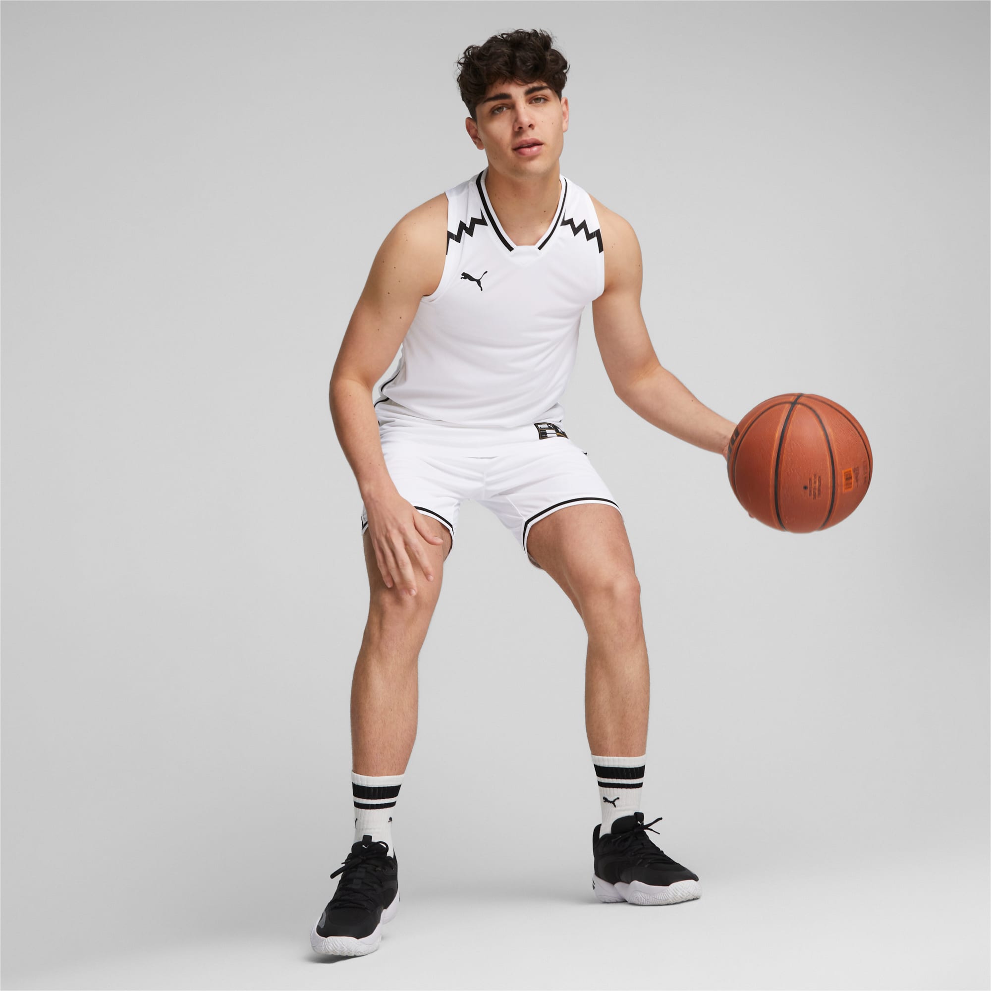 Hoops Team Basketball Jersey Men, PUMA White, large