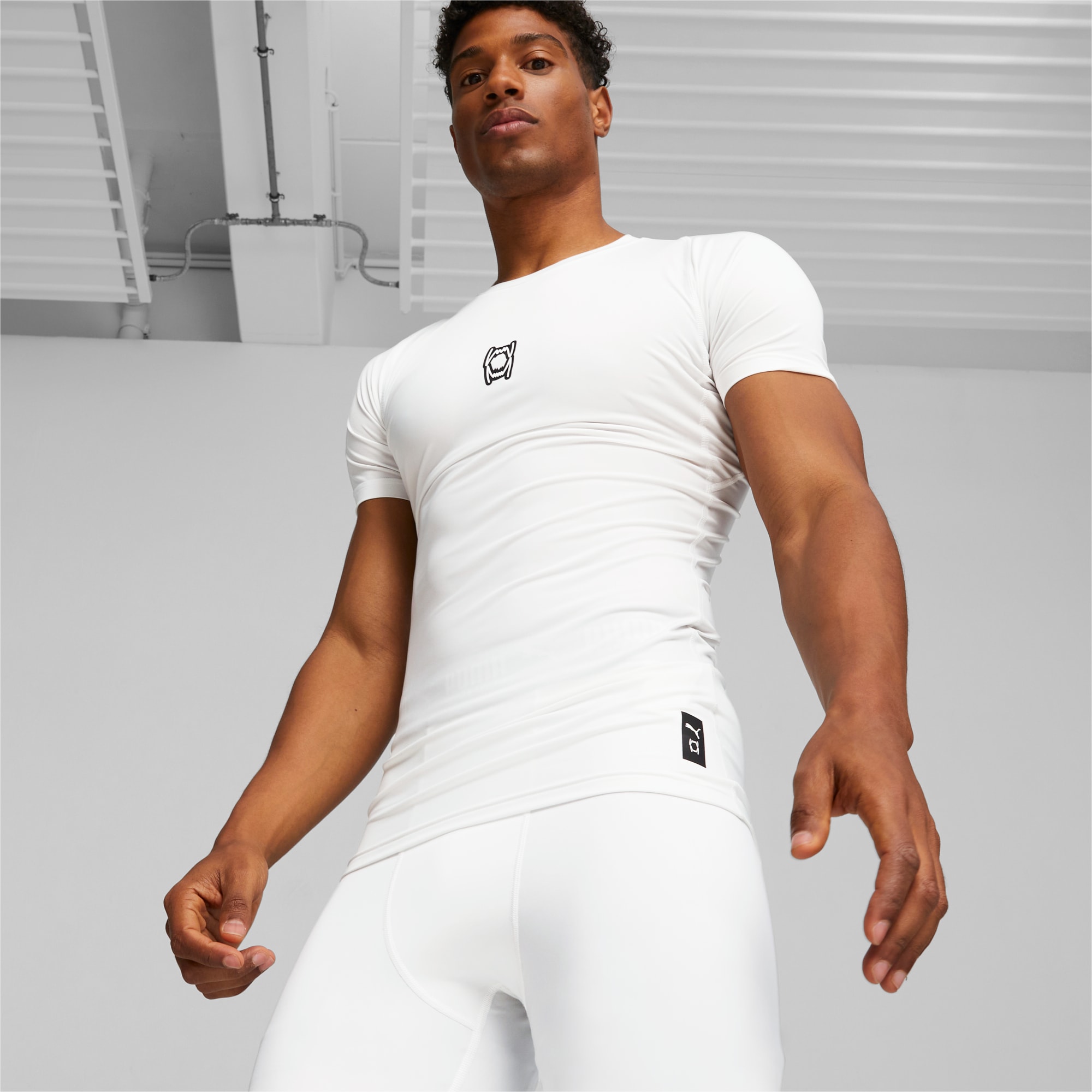 Hoops Team Basketball Tee Men, PUMA White, large