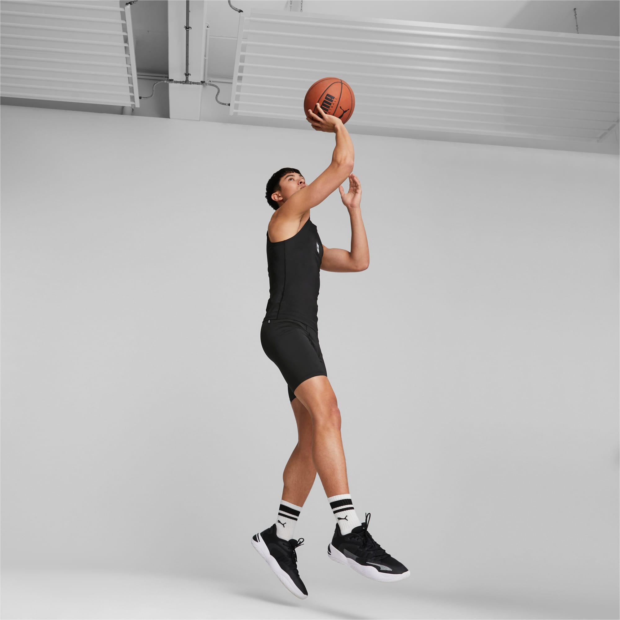 Short de basketball Hoops Team Homme, PUMA Black, large