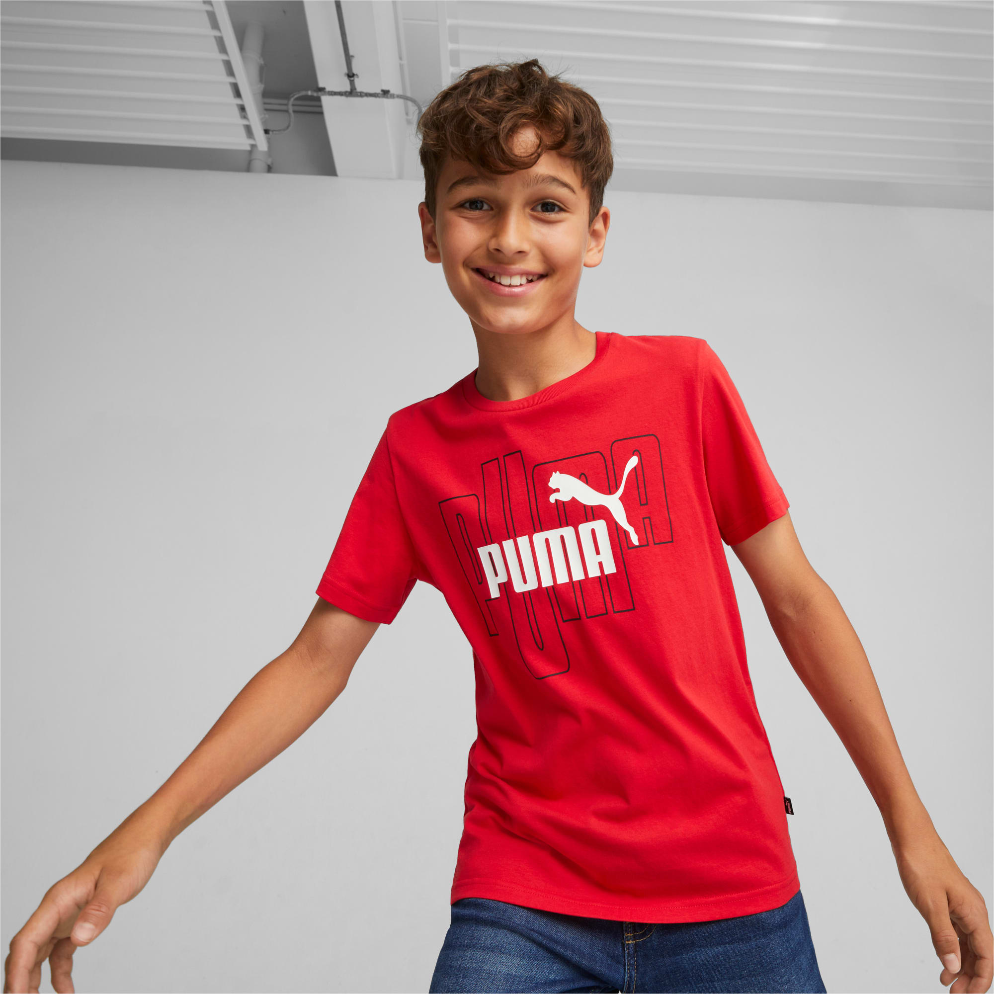 PUMA Kids\' No. PUMA Logo Tee Big 1 |