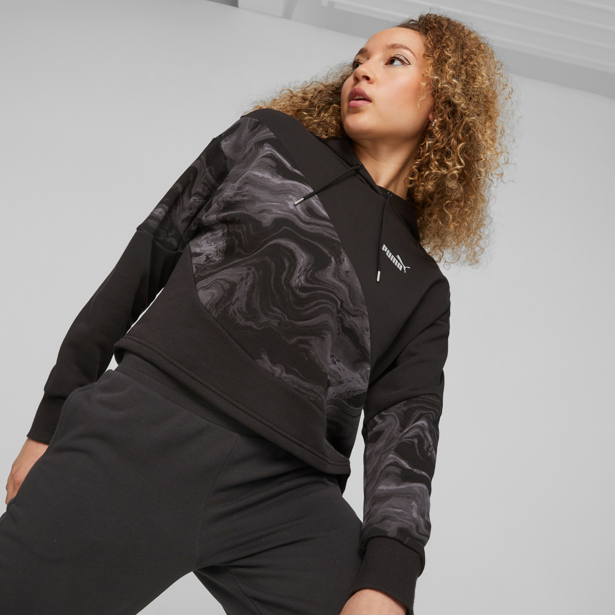 PUMA POWER Marbleised Women s Hoodie PUMA Black PUMA SHOP ALL PUMA PUMA