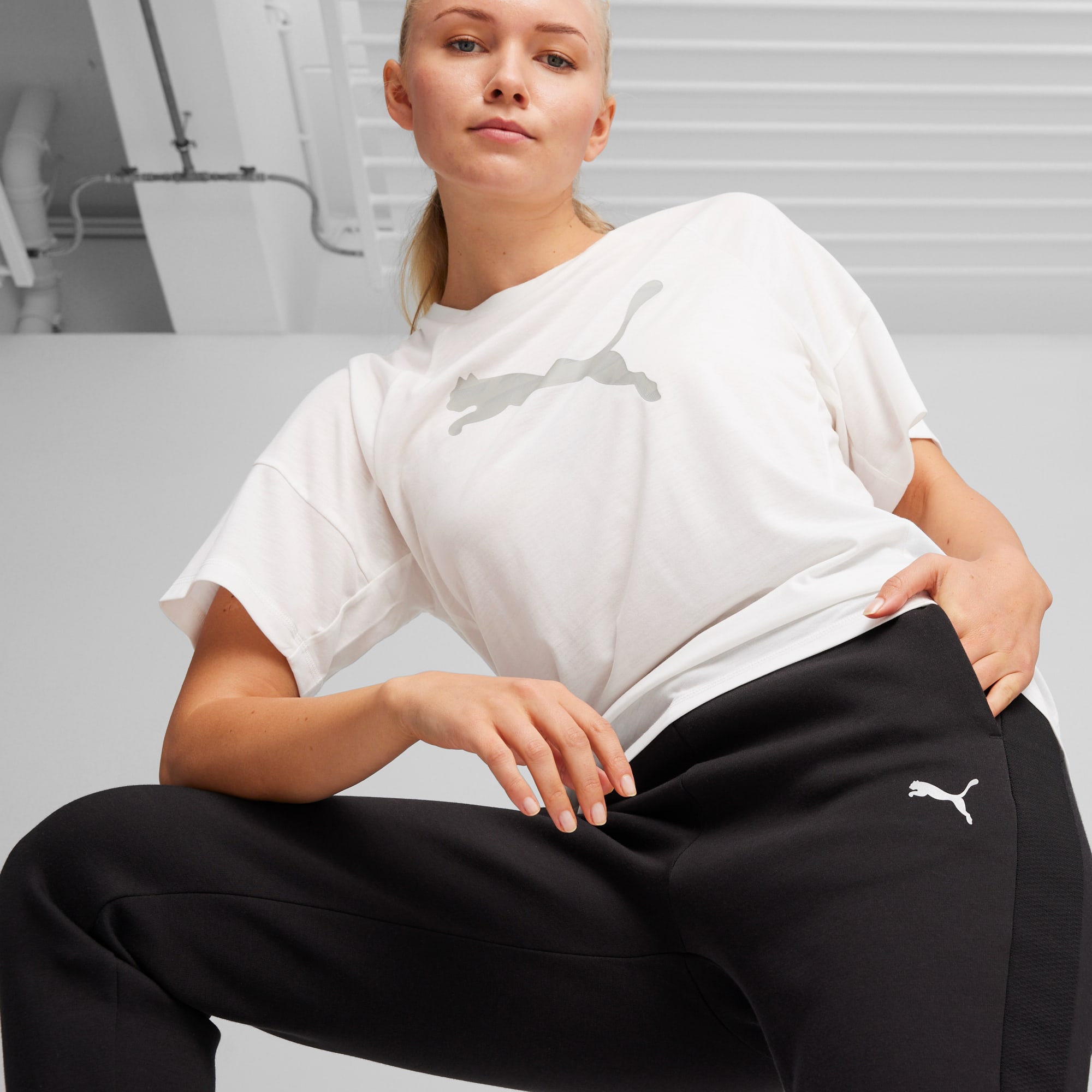 EVOSTRIPE Women s Sweatpants PUMA
