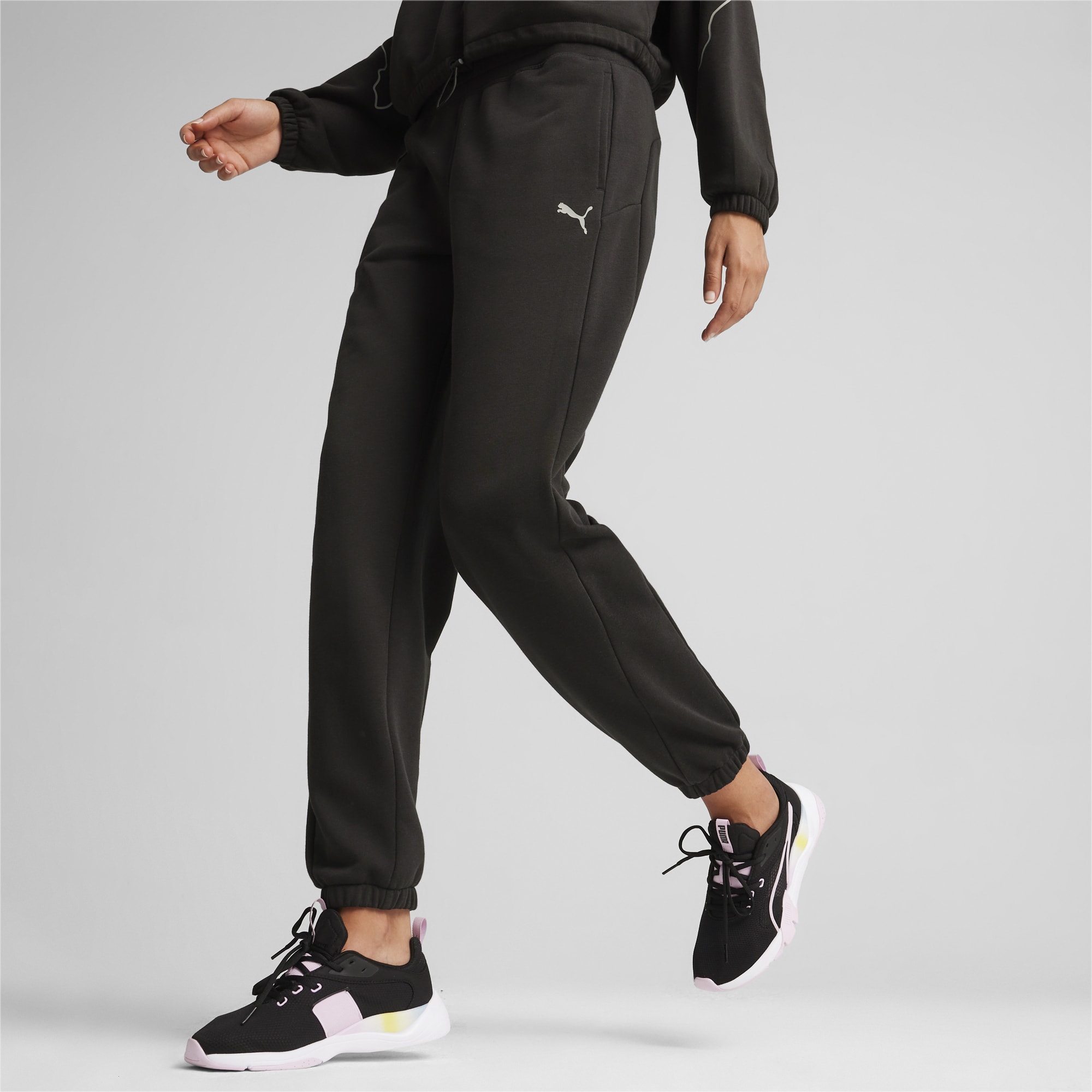 Girls' Lined Woven Joggers - All In Motion™ Black M