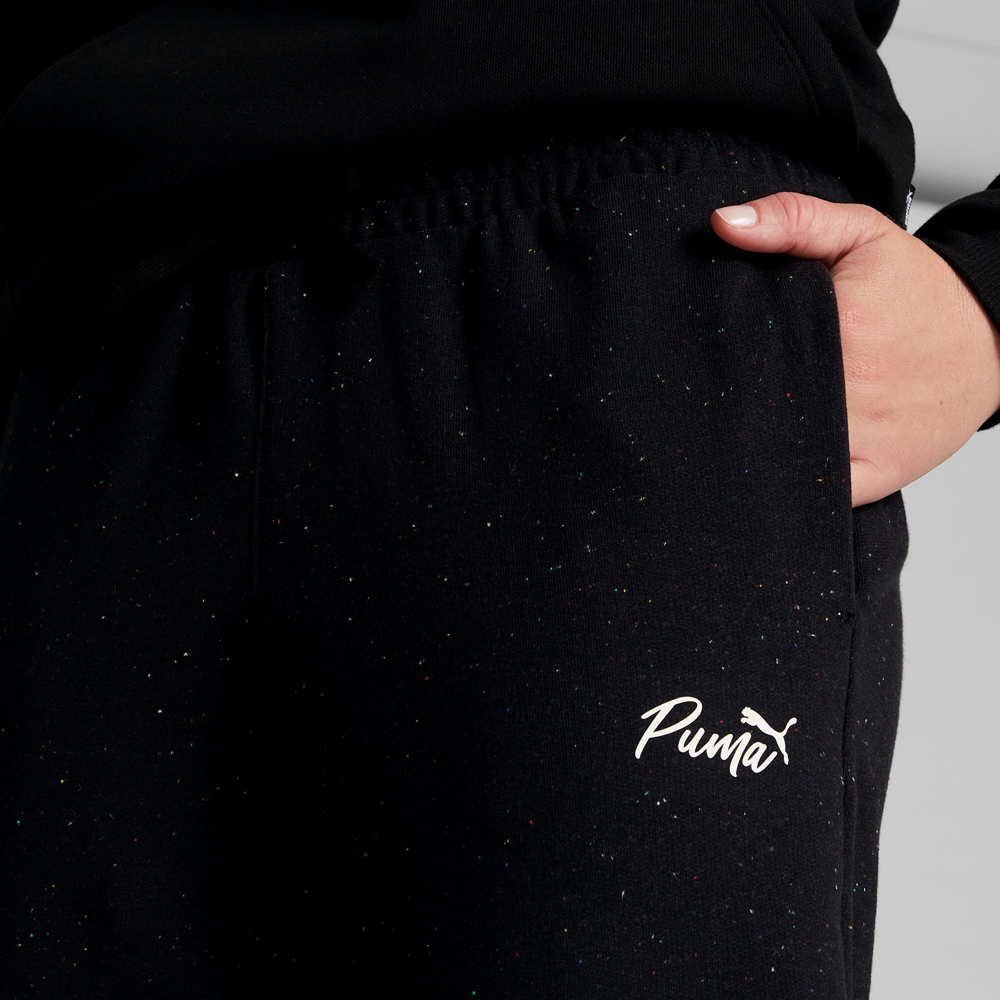 Puma Cloudspun Jogger Puma Black Heather Pants Women L