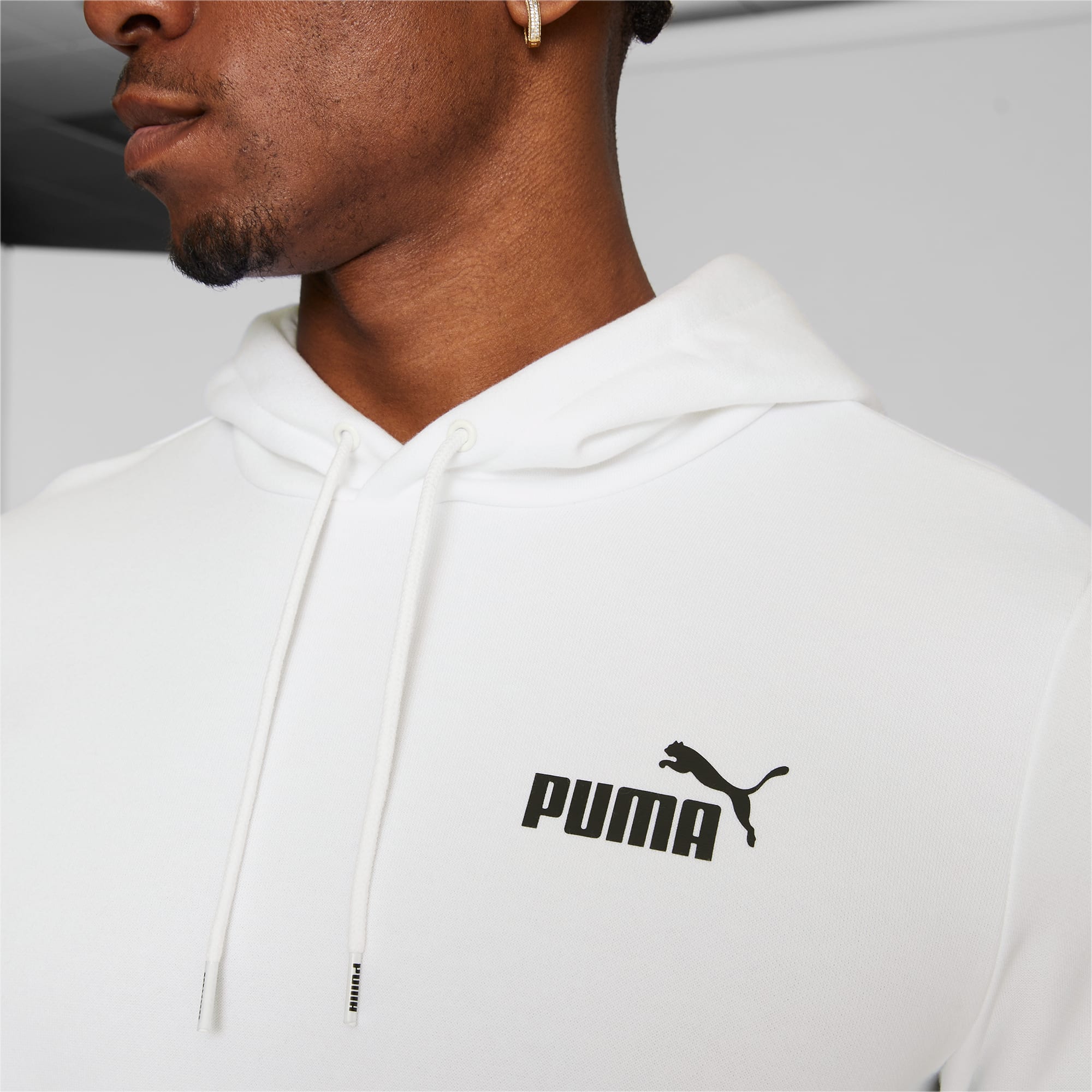 Puma, Tops, Puma Turtleneck Hoodie Black With Holographic Logo Size Small