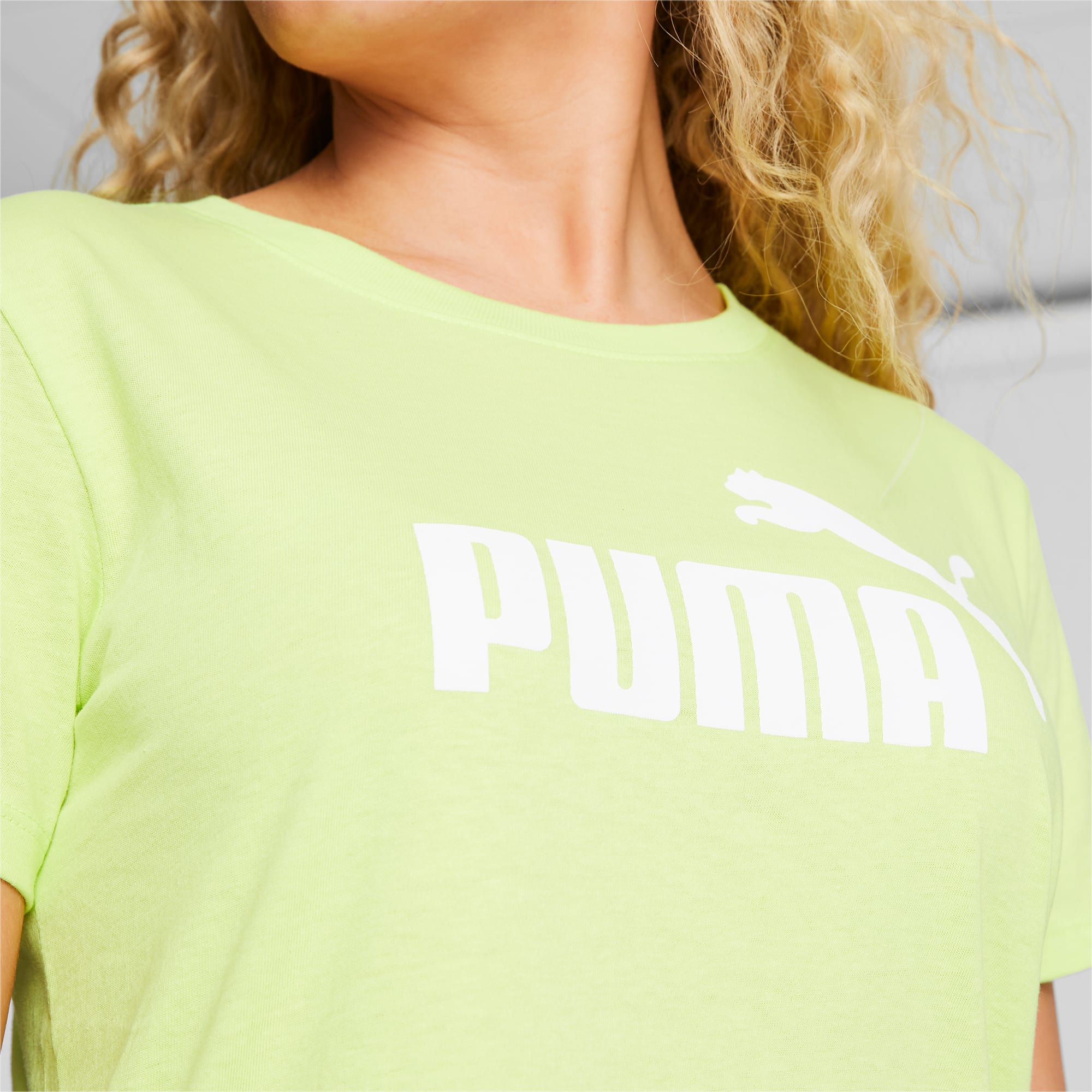 Puma Essentials logo bralette in ochre
