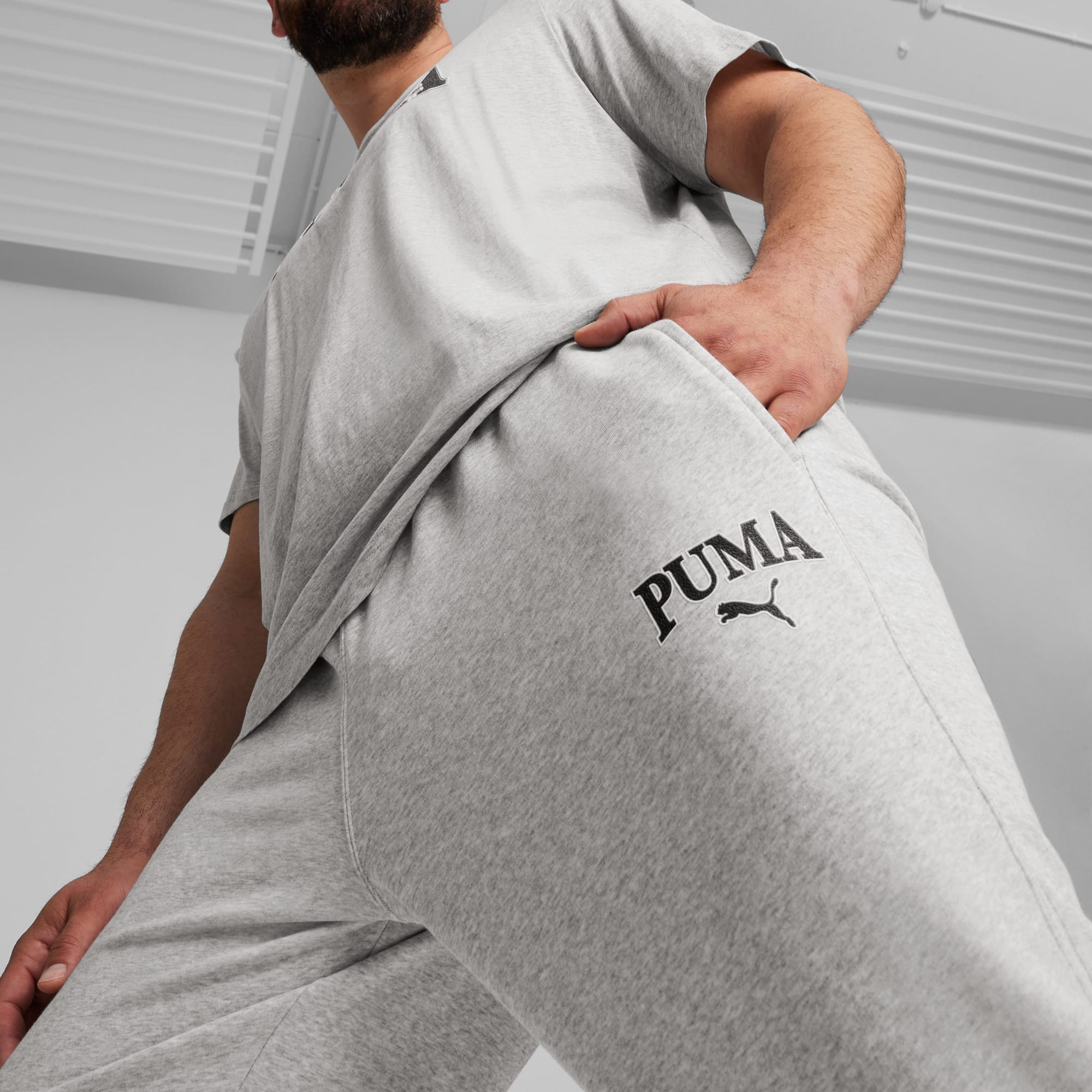 Pantalón de chándal puma squad gris claro jaspeado Puma