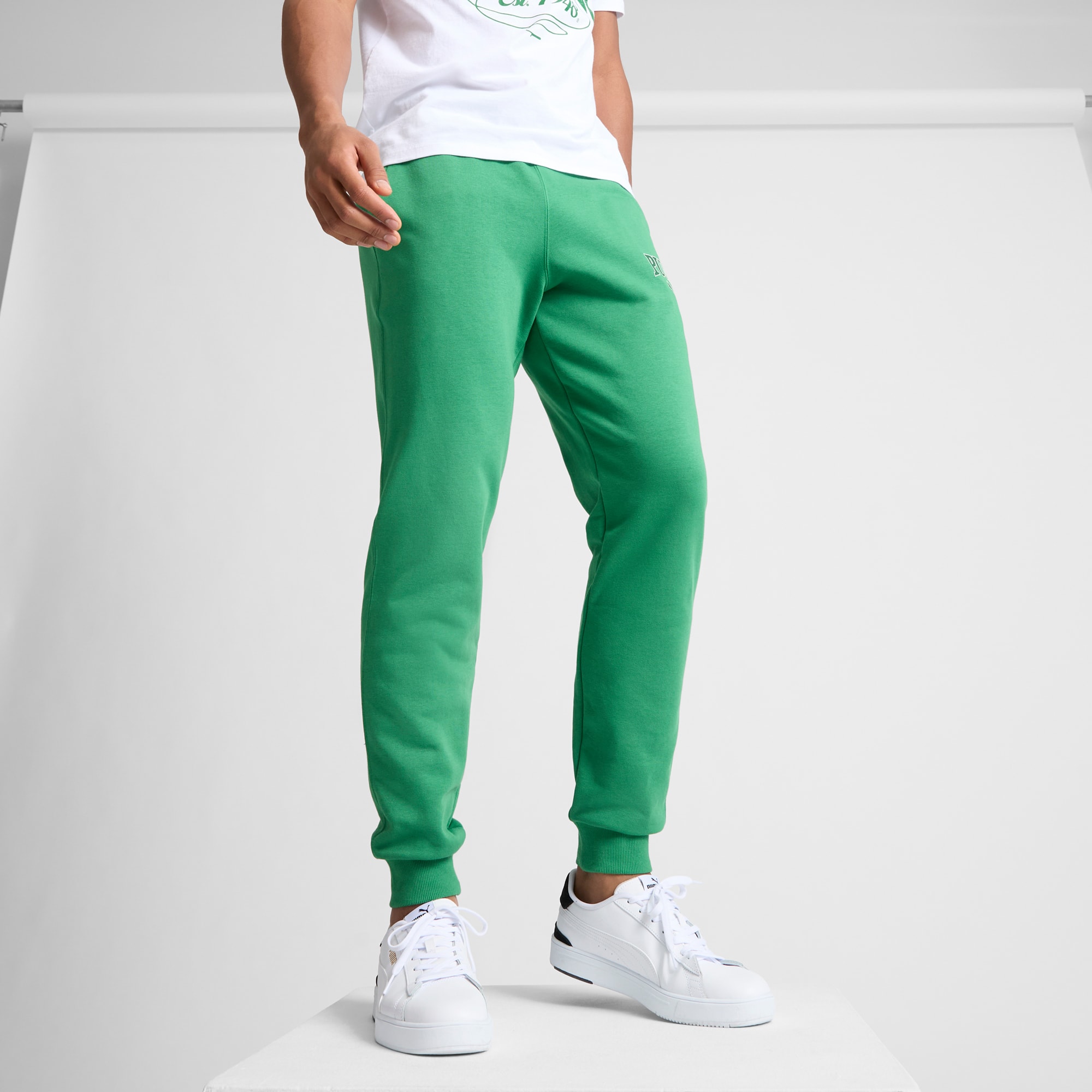 Green puma sweatpants best sale