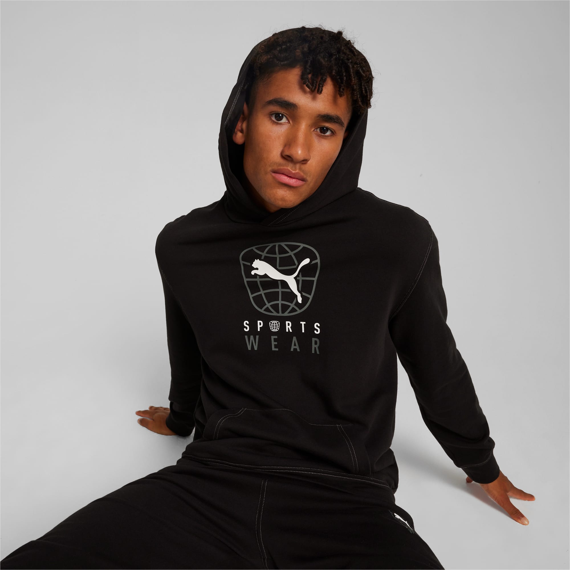 Puma hoodie black mens on sale