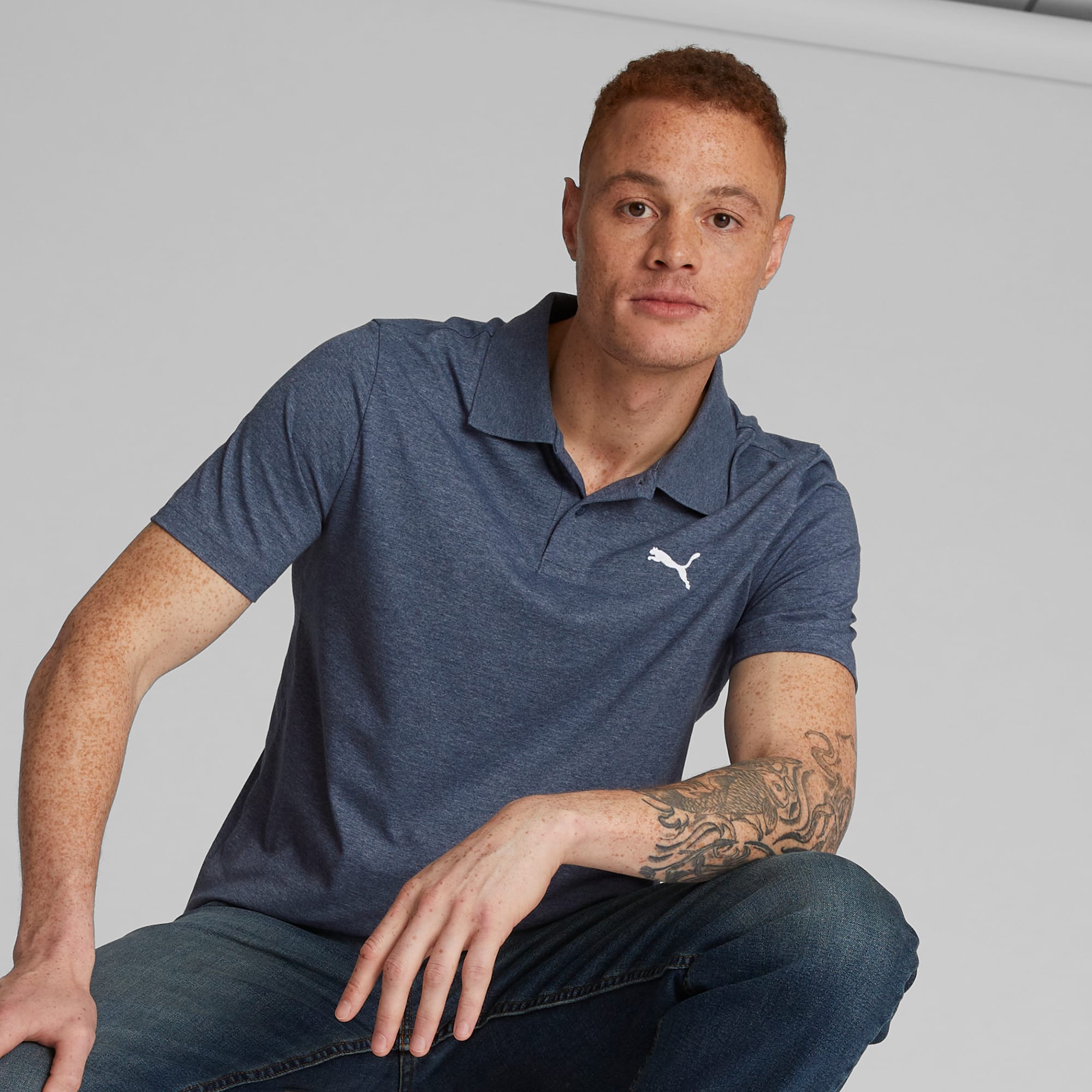 Puma men's heather gradient golf polo store