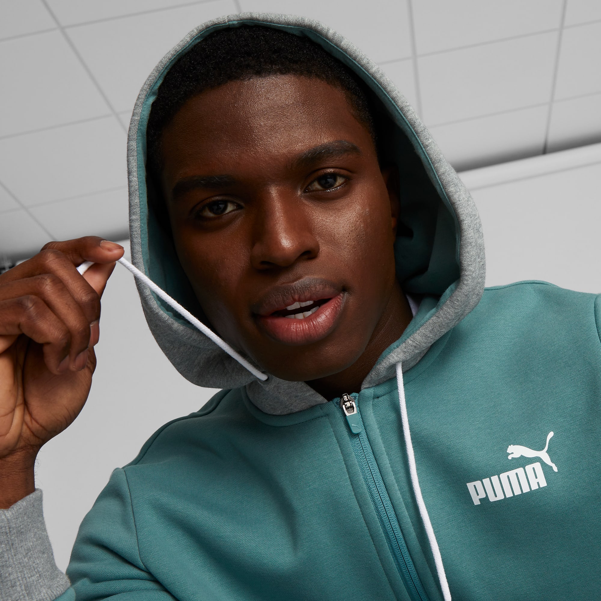 Puma color block hoodie clearance