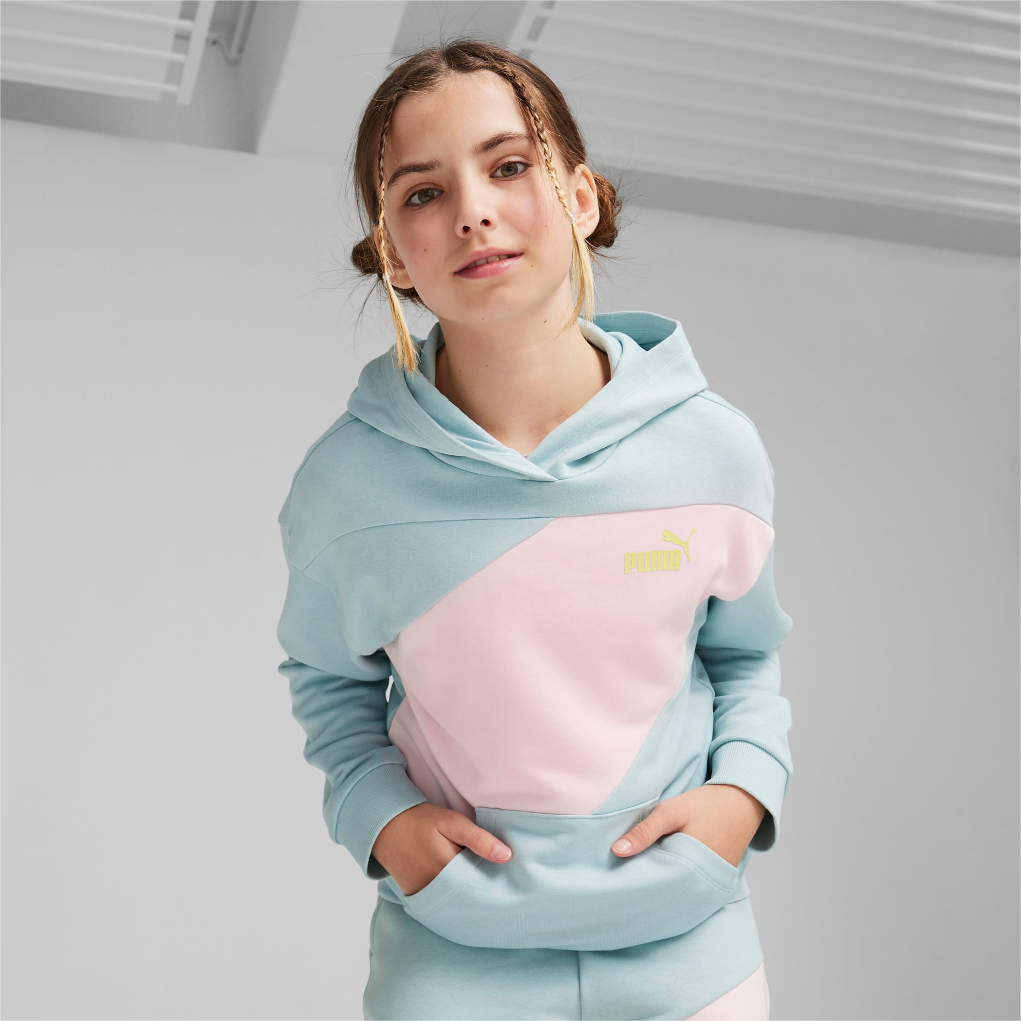 PUMA POWER Colourblock Youth Hoodie PUMA