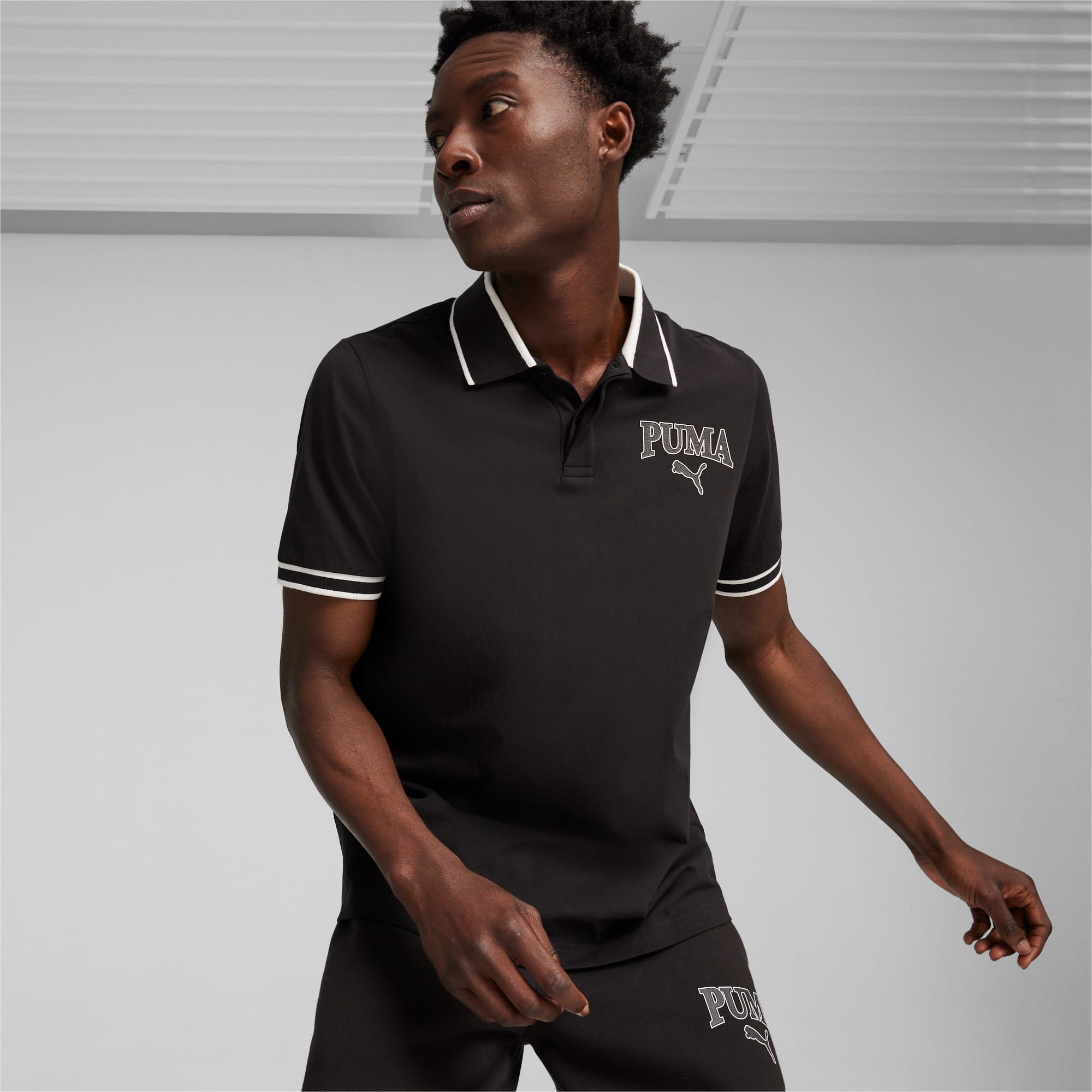 Puma black polo t shirt store