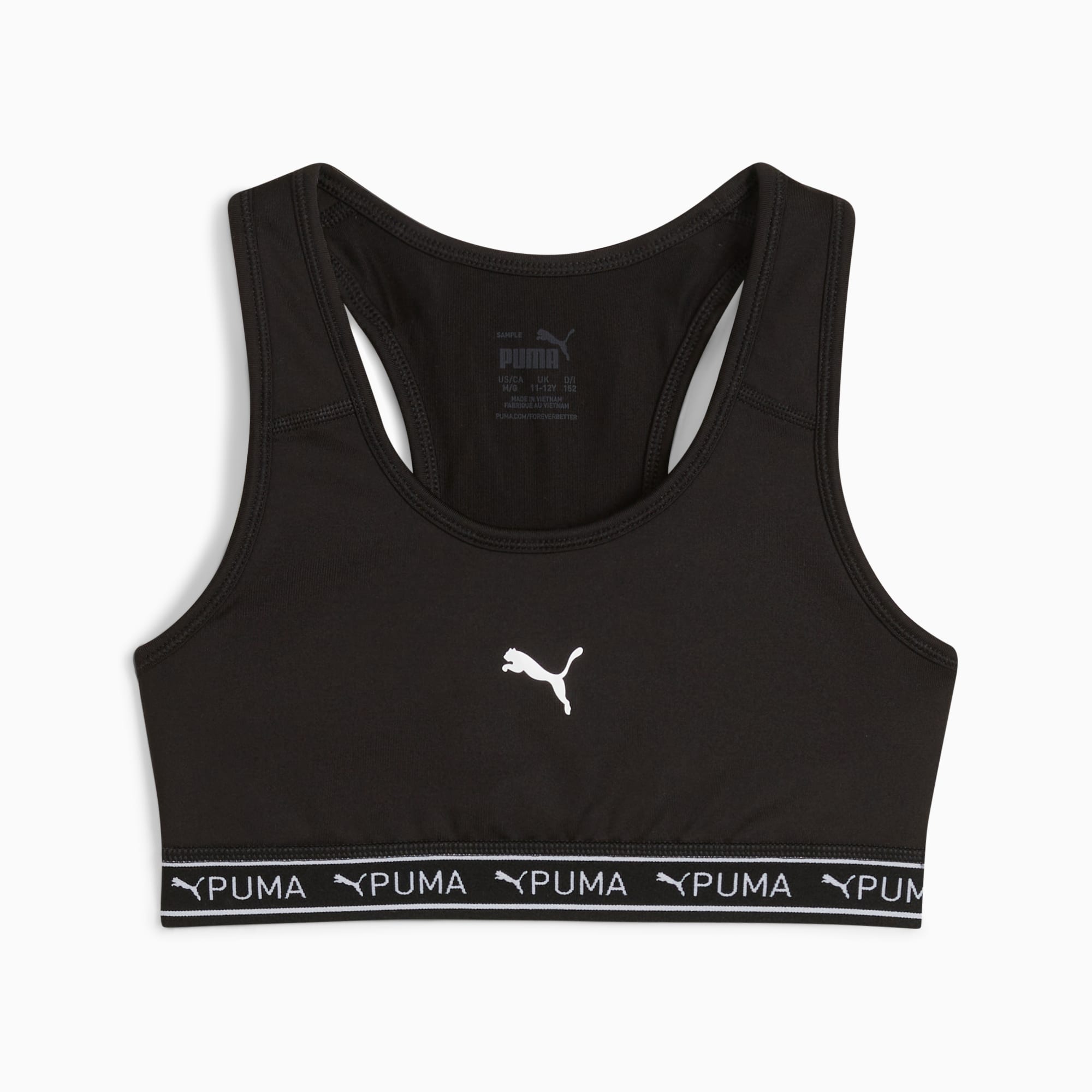 Strong shine medium support sports bra, black, Puma