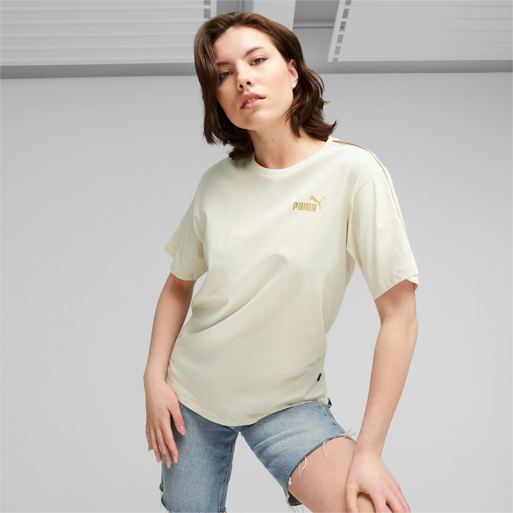 ESS+ MINIMAL GOLD PUMA T-Shirt | | Damen