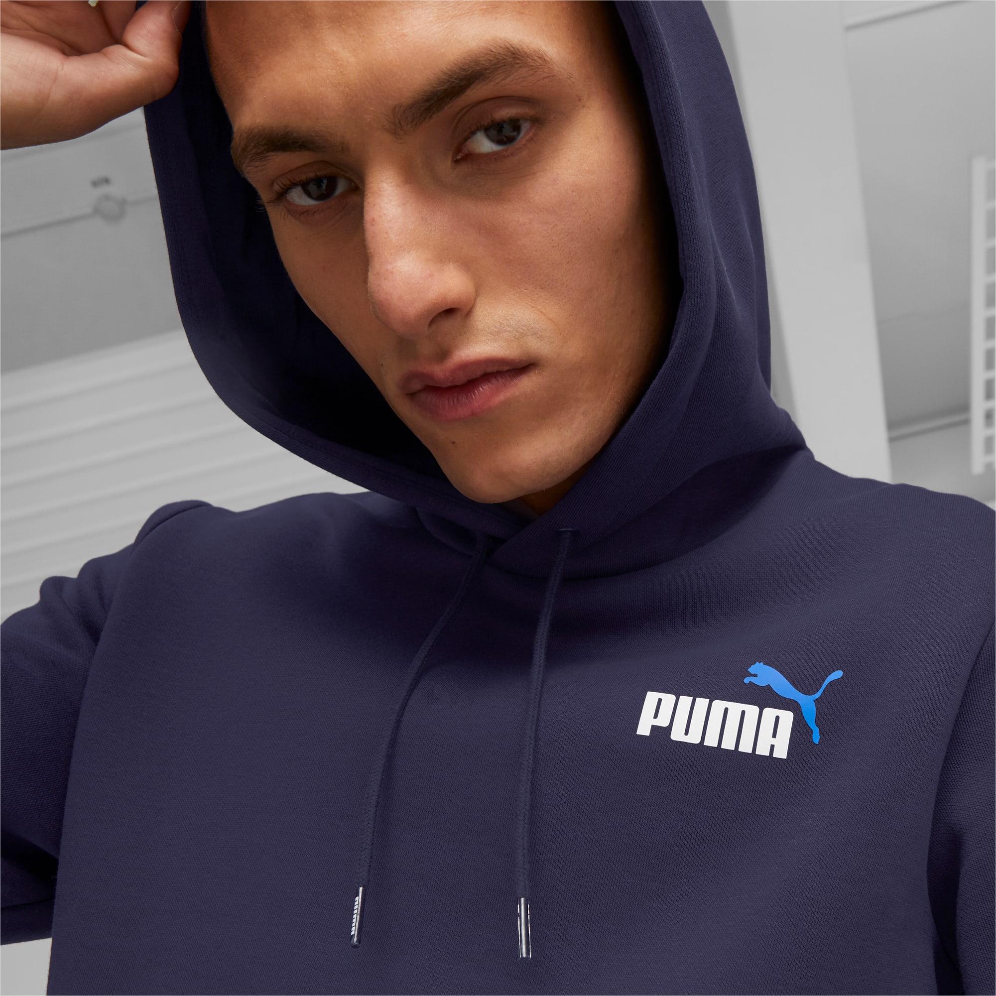 Mens blue online puma hoodie