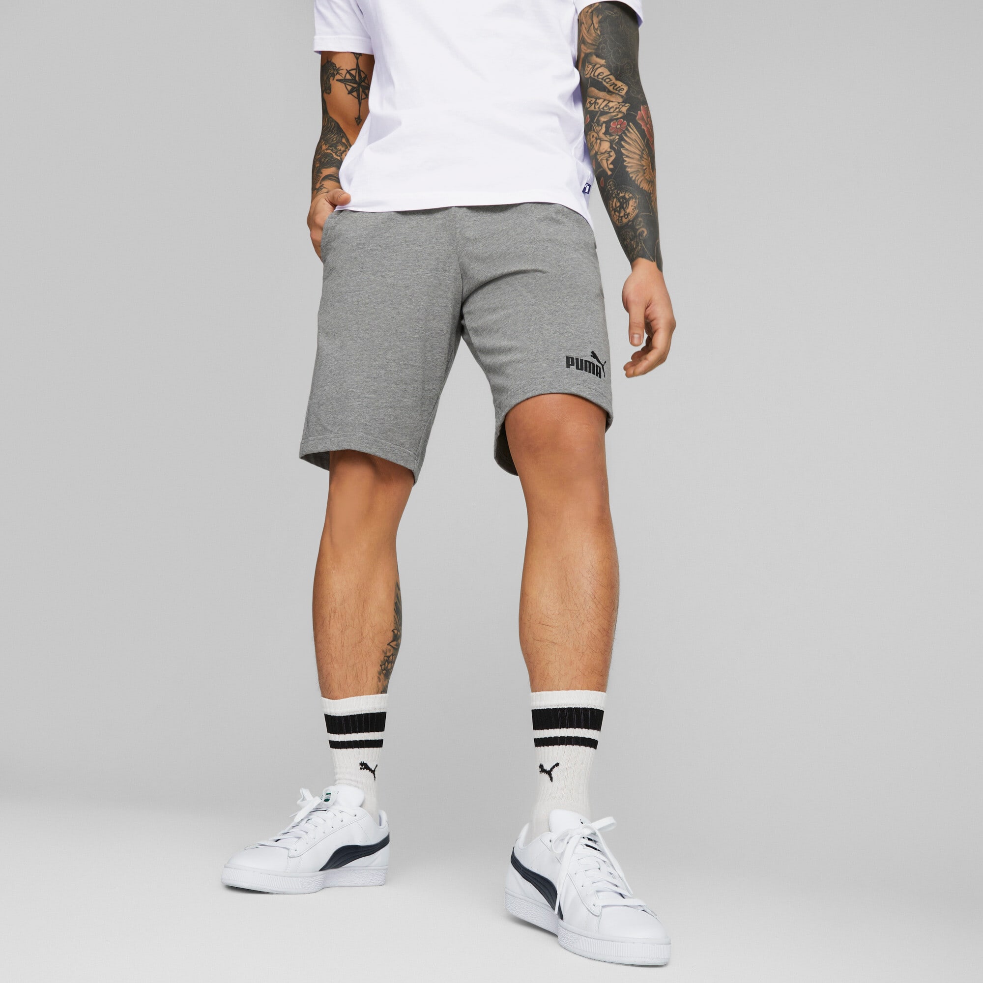 Mens puma jersey shorts discount