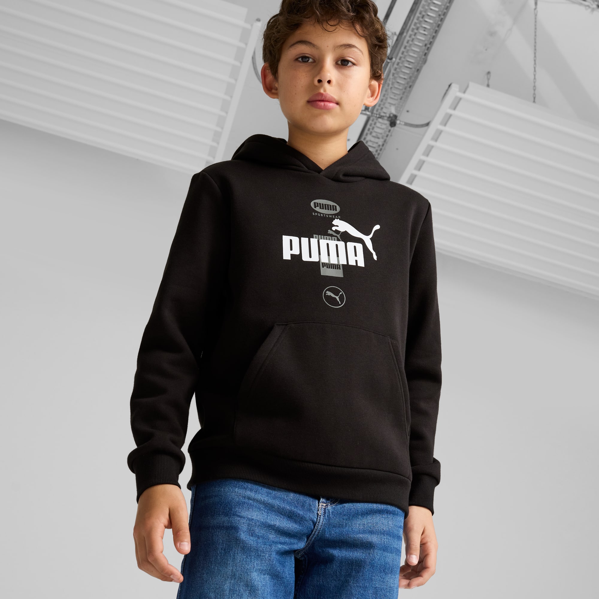Felpa con cappuccio grafica PUMA POWER per ragazzi
