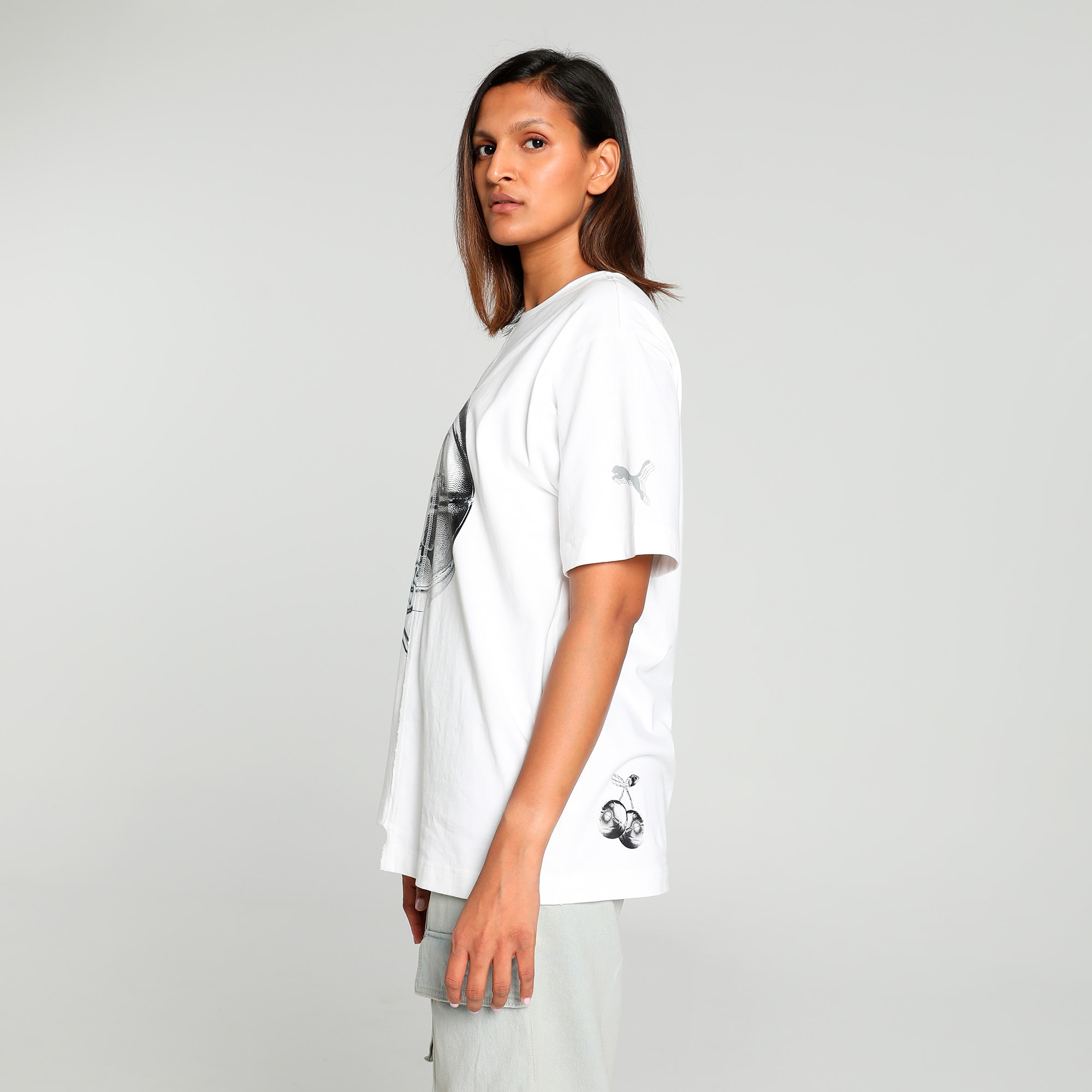 Cherry On Top Women's Cut And Sew Basketball Tee | PUMA