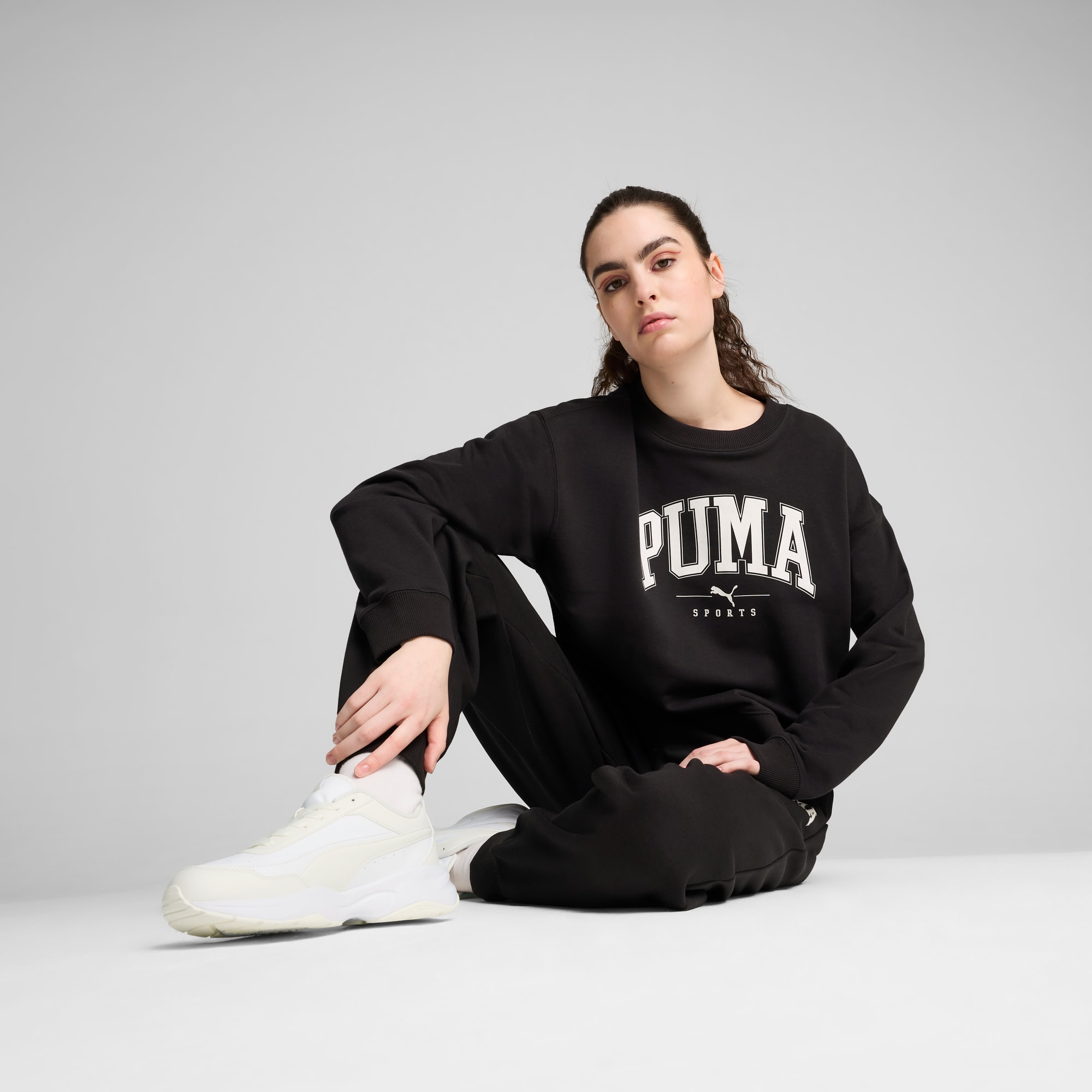 Puma stripe crew neck sweater online