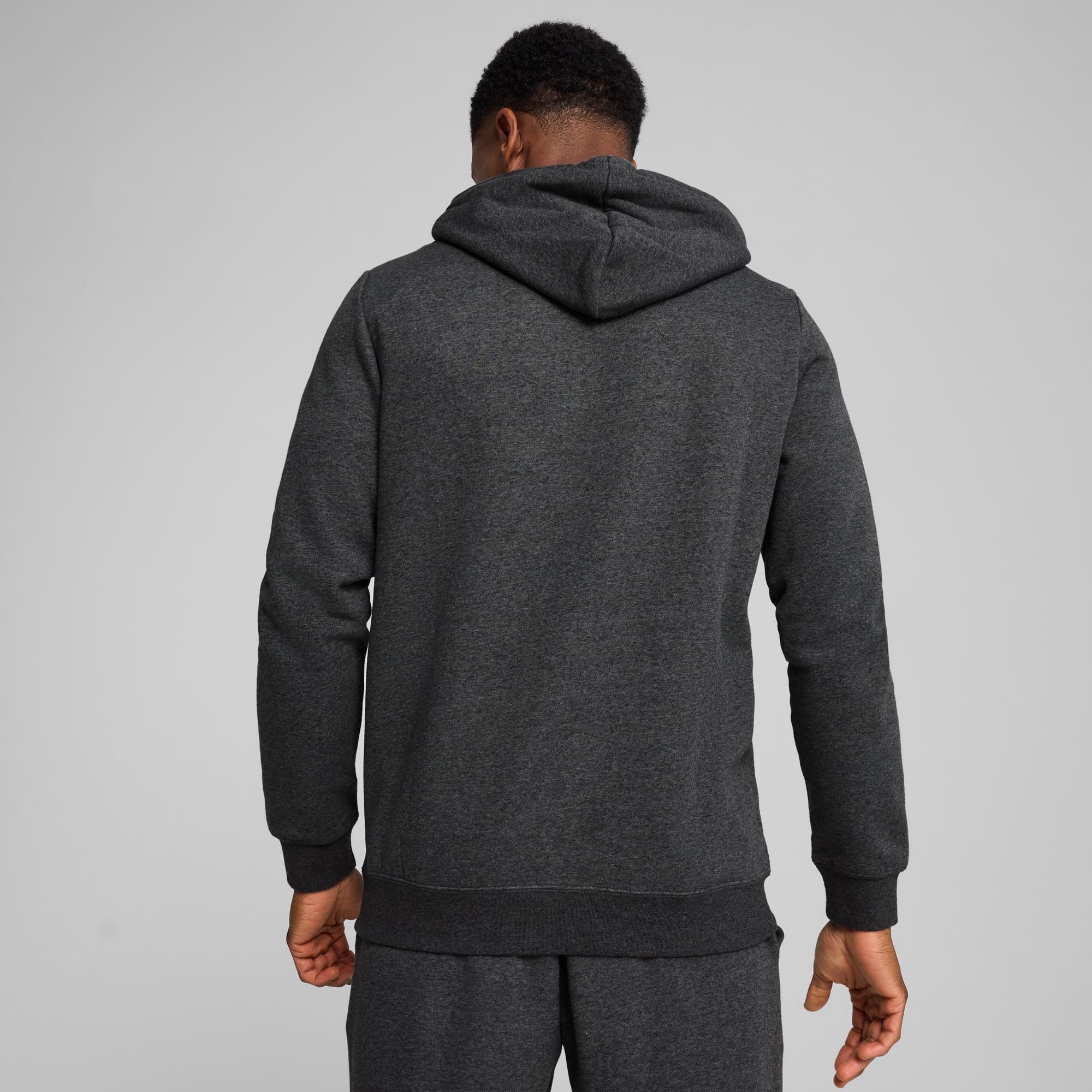Essentials Small No. 1 Logo Hoodie Men, Dark Gray Heather, large
