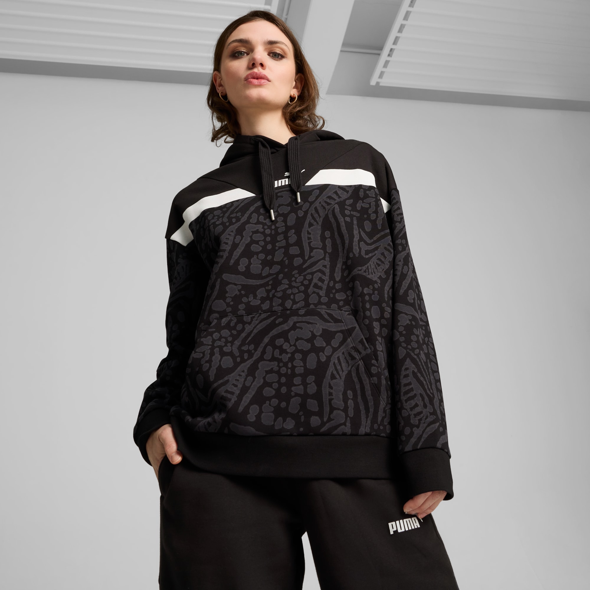 Felpa con cappuccio puma donna 2025