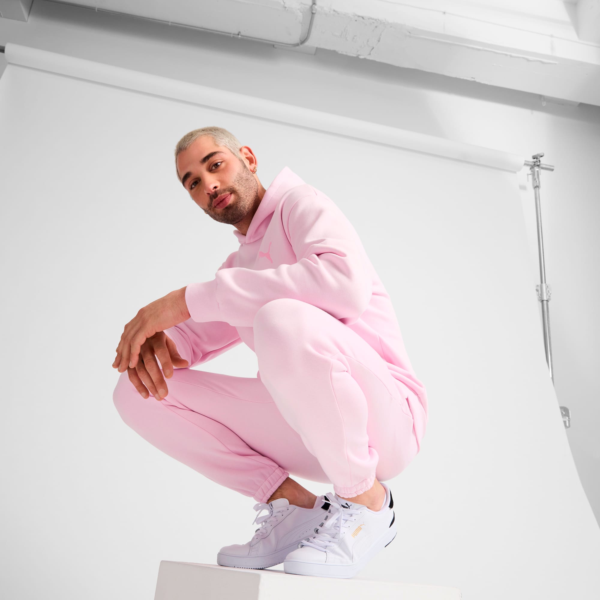 Mens pink puma tracksuit cheap