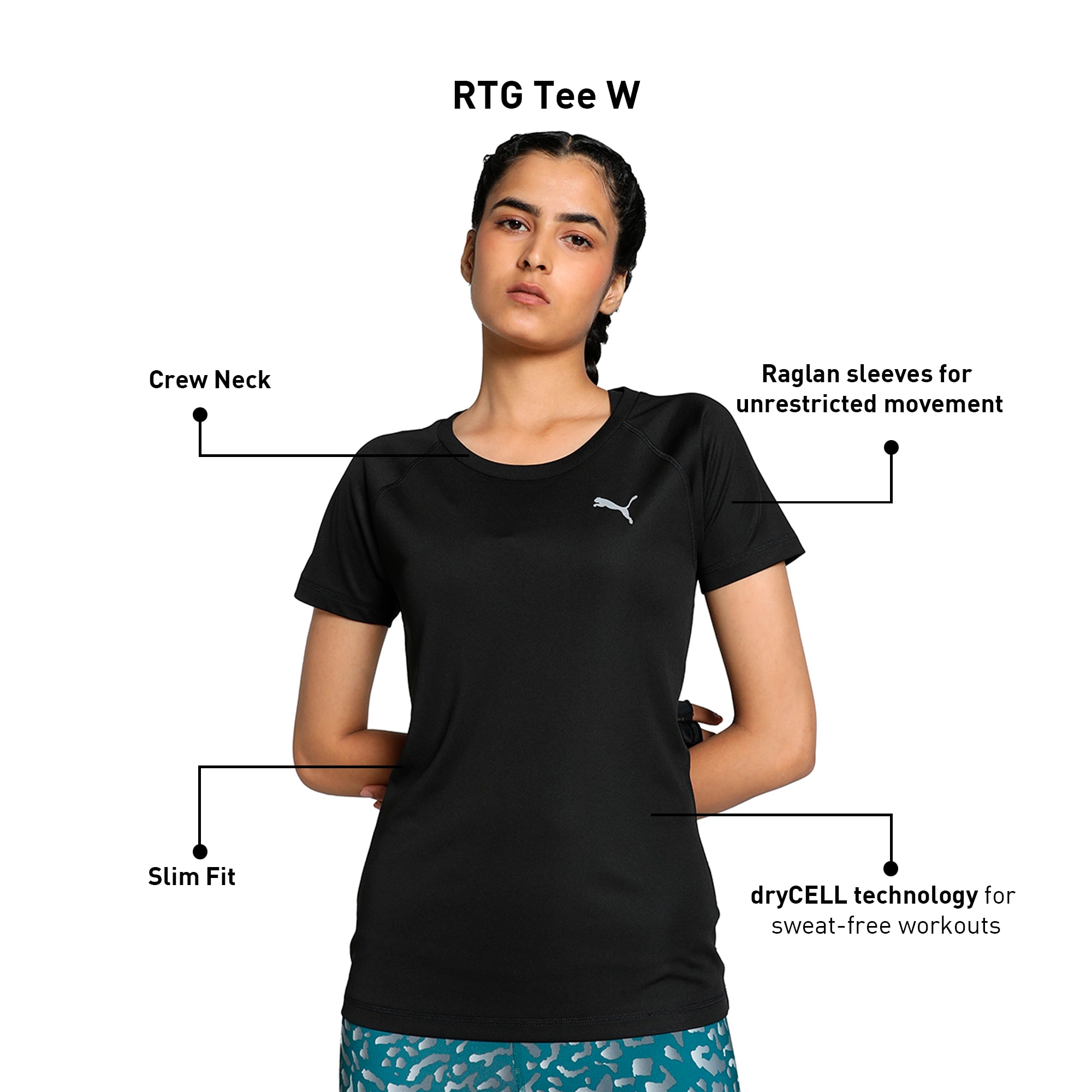 RTG Women s Slim Fit Training Tee PUMA
