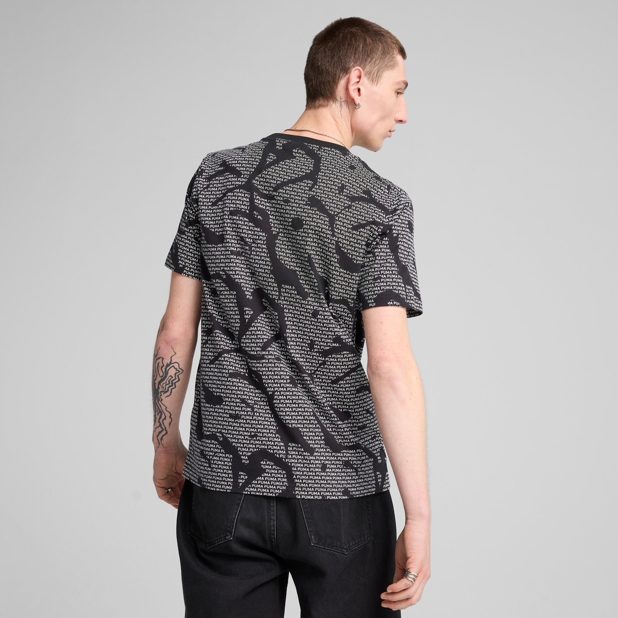 Essentials Logo Lab Tee Men, PUMA Black, large