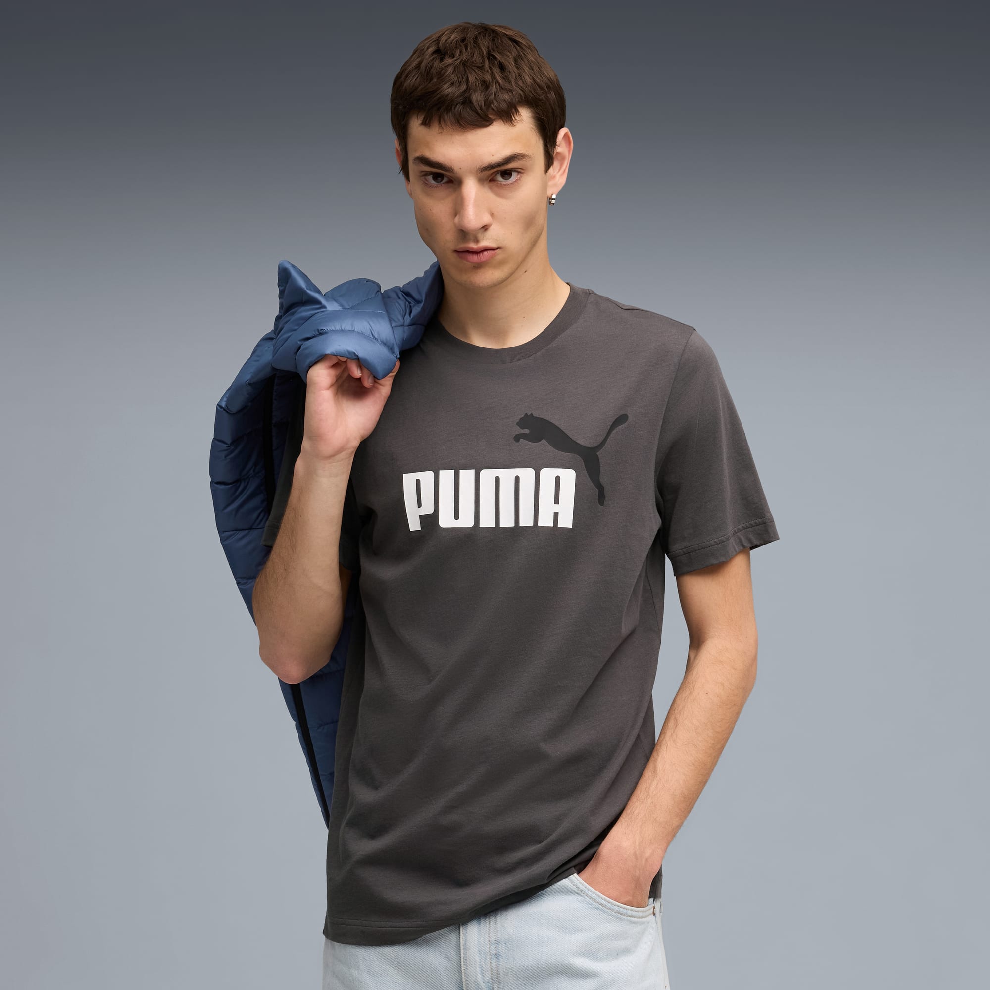 Essentials 2 Colour No. 1 Logo Tee Men, Dusky Gray, large