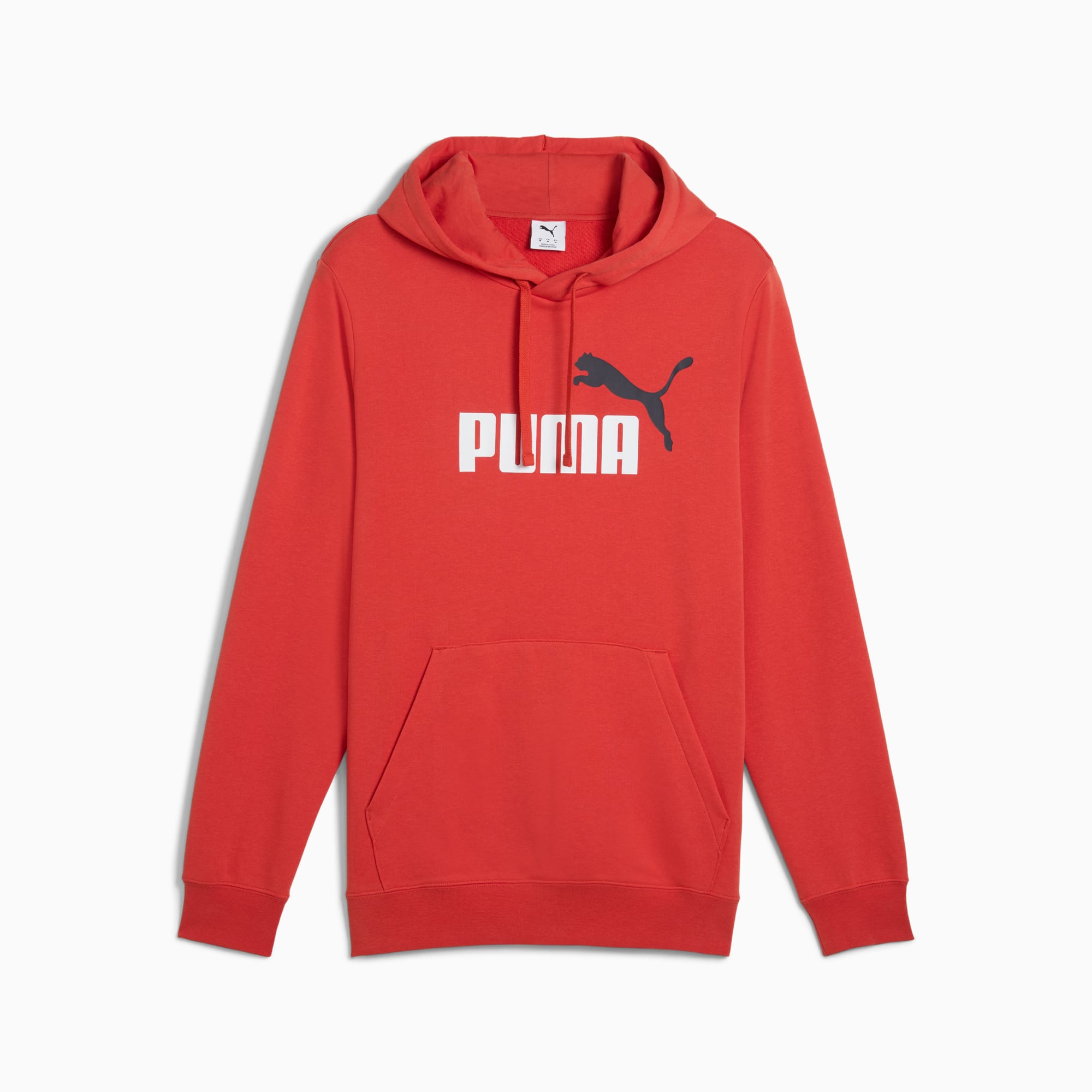Męska bluza z kapturem Essentials z dwukolorowym logo No. 1, Red Fire, large