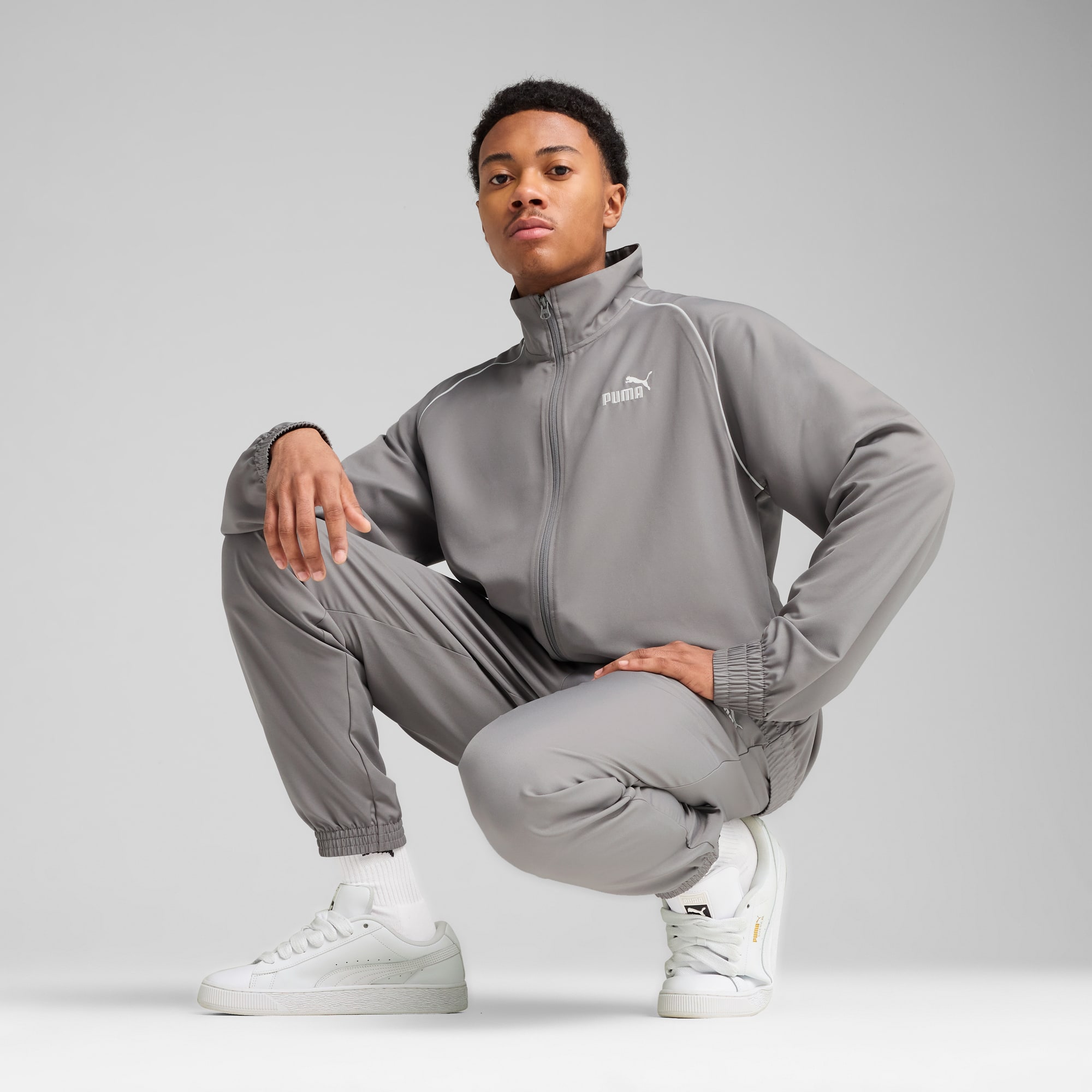 Puma gray tracksuit shop