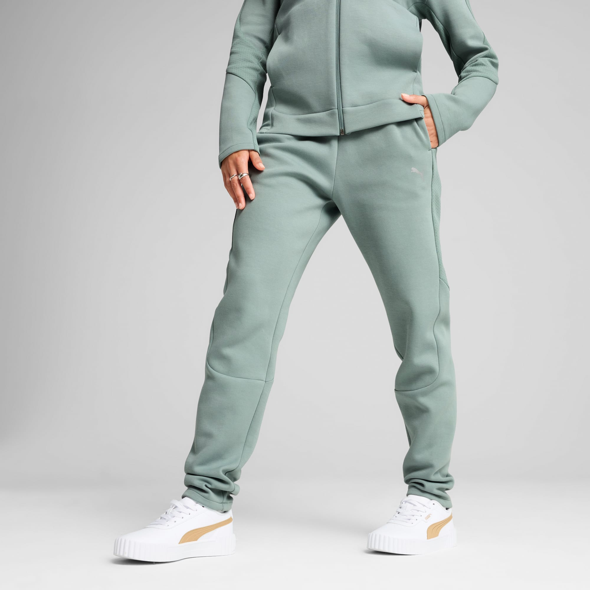 EVOSTRIPE Women s Sweatpants Green Moon PUMA Shoes PUMA