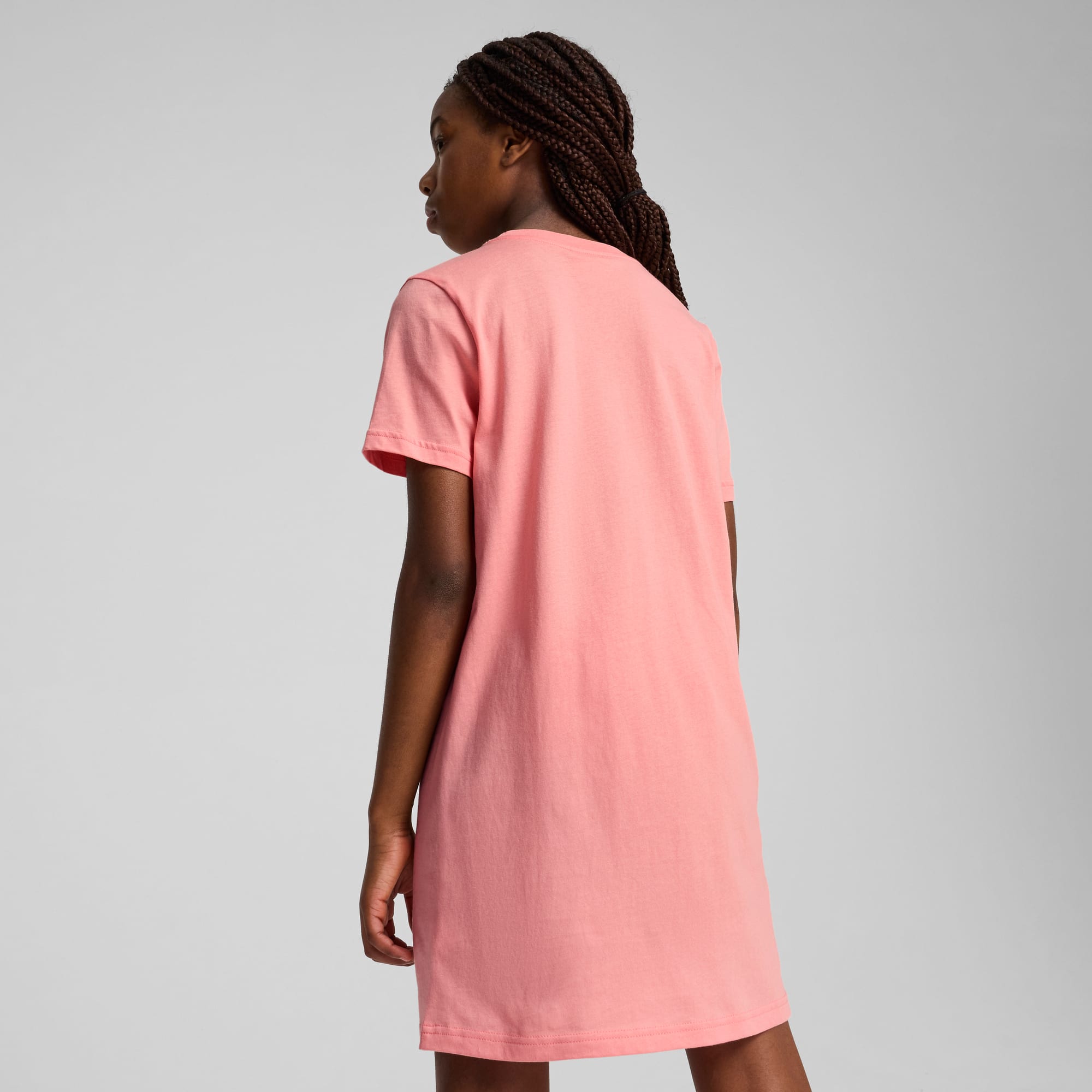 Essentials Small No. 1 Logo Short Sleeve Dress Youth, Pink Fruit, large