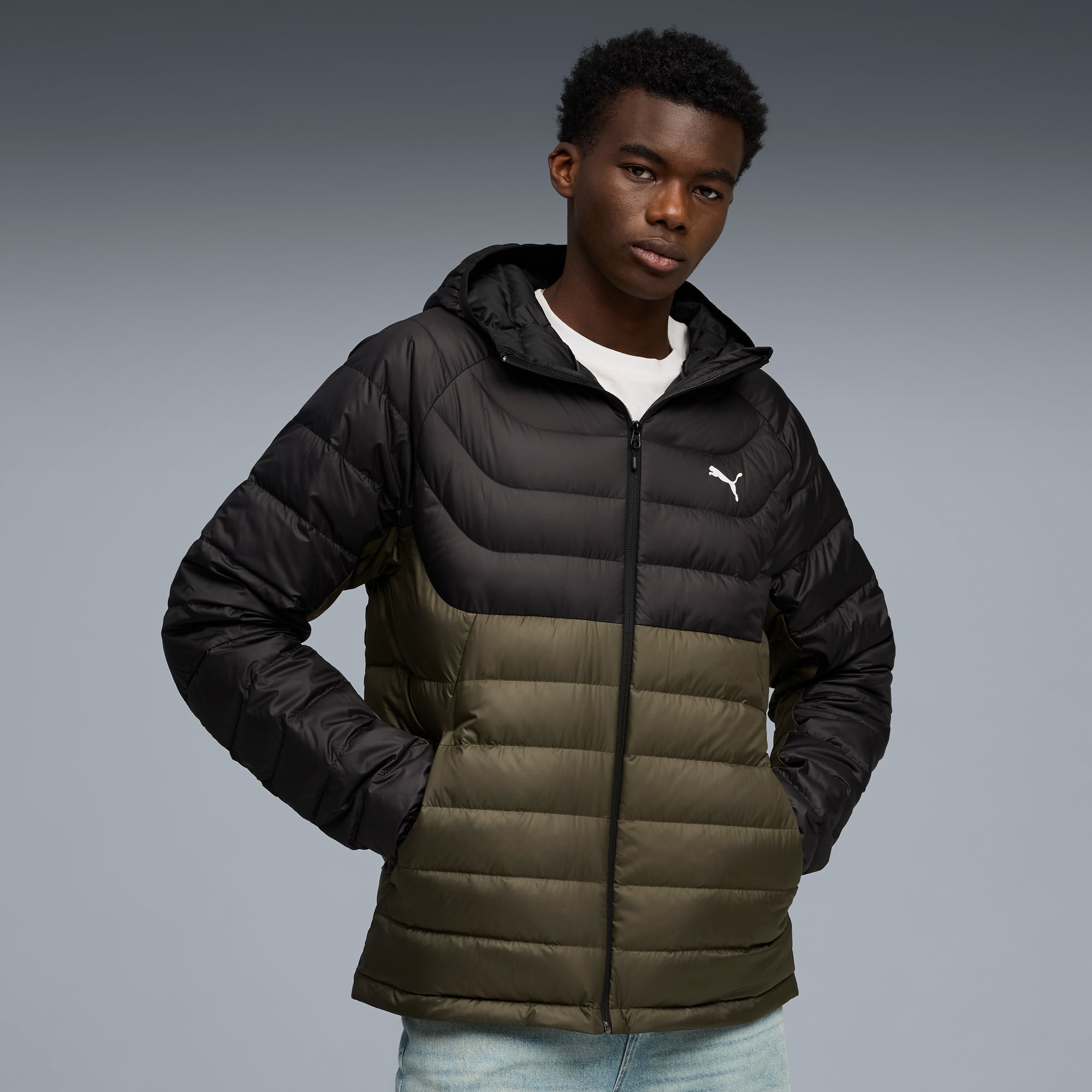 Doudoune à capuche PACKLITE Homme, Dark Olive, large