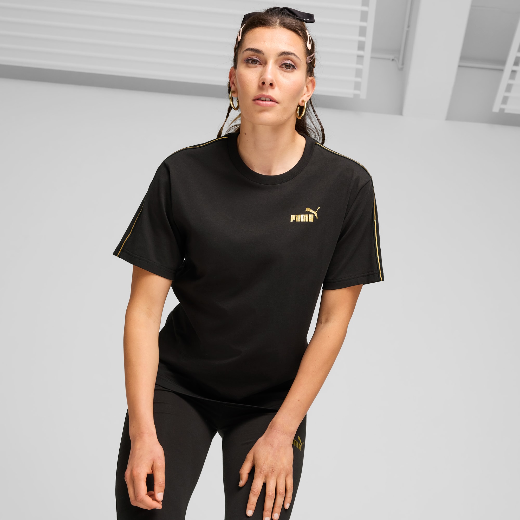 Black and gold puma shirt womens hotsell