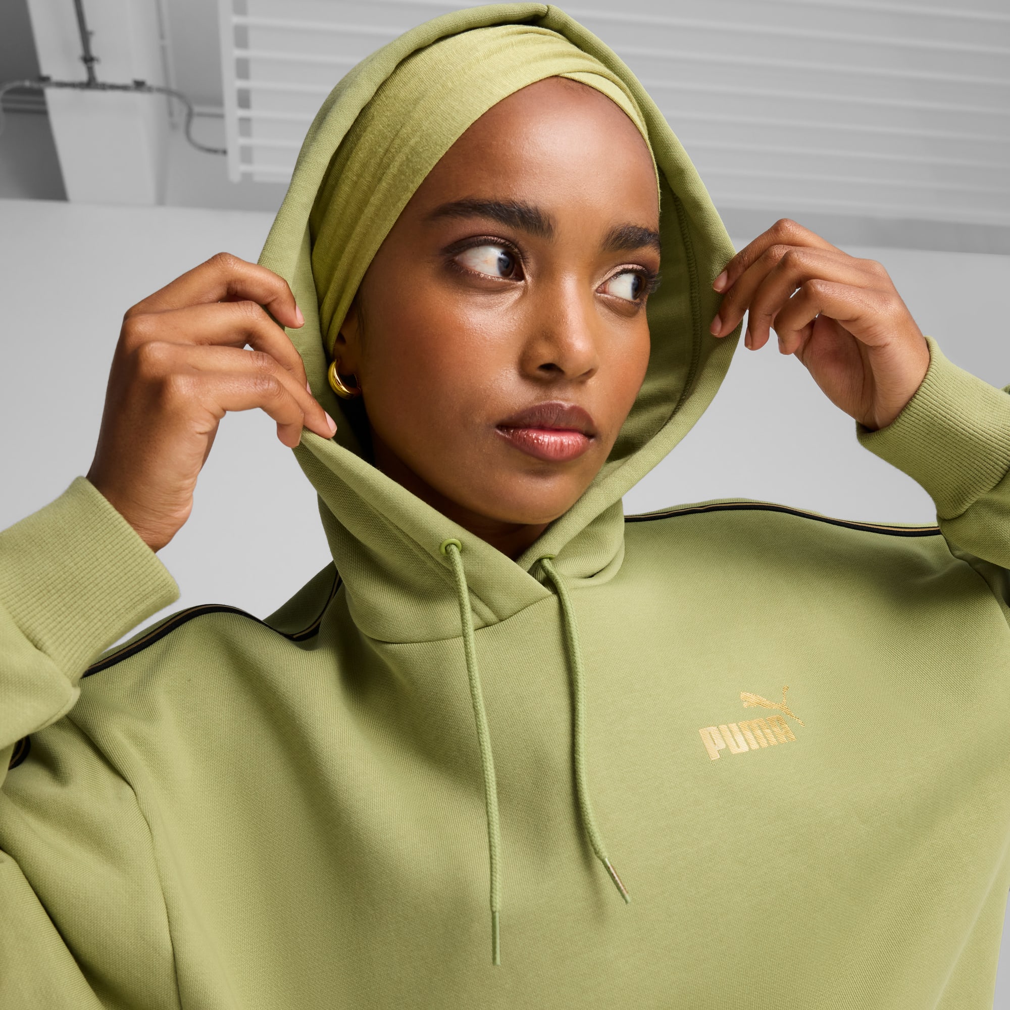 Puma tape hoodie ladies store