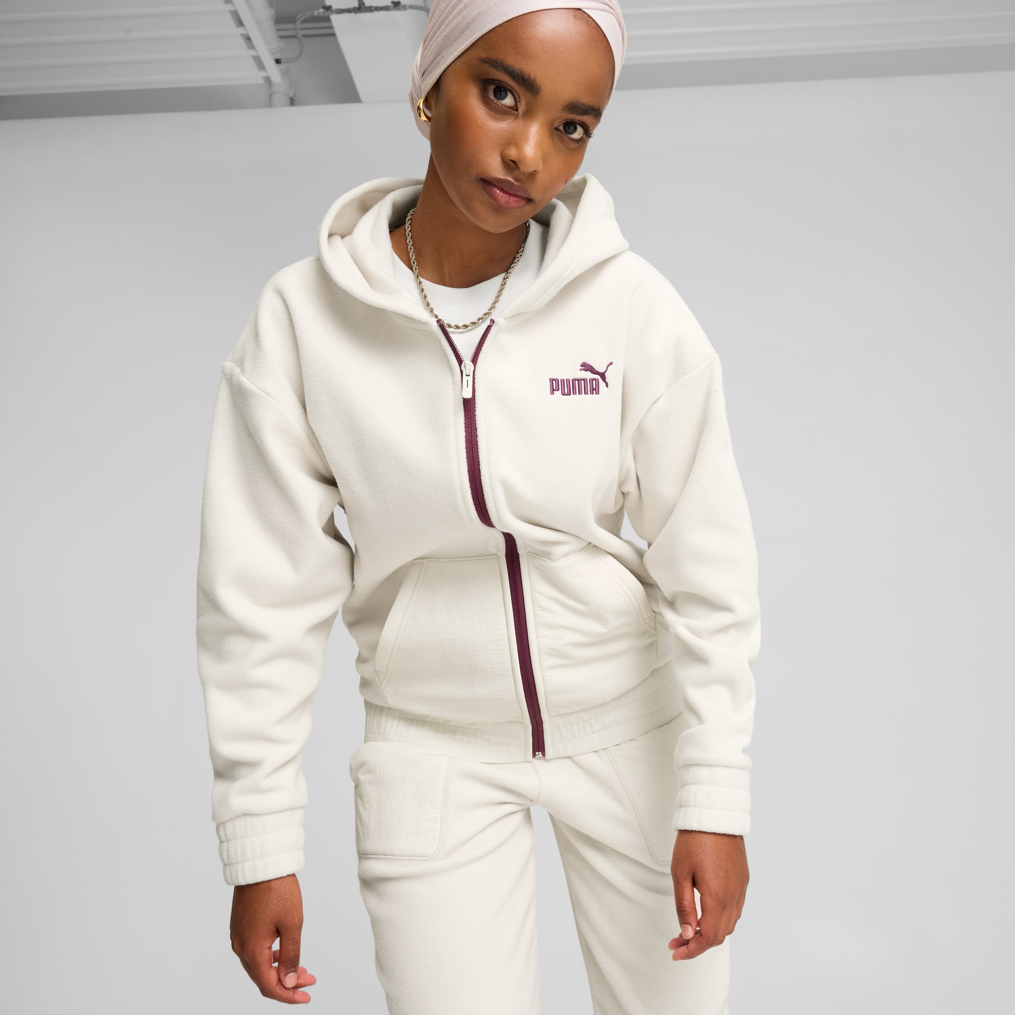 Sudadera con capucha ESS ELEVATED con cremallera