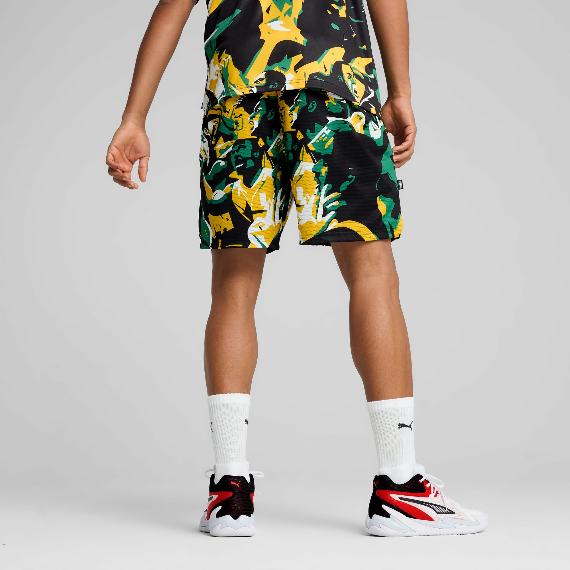 Shorts con stampa integrale Rival Rage da uomo, Archive Green-AOP, large