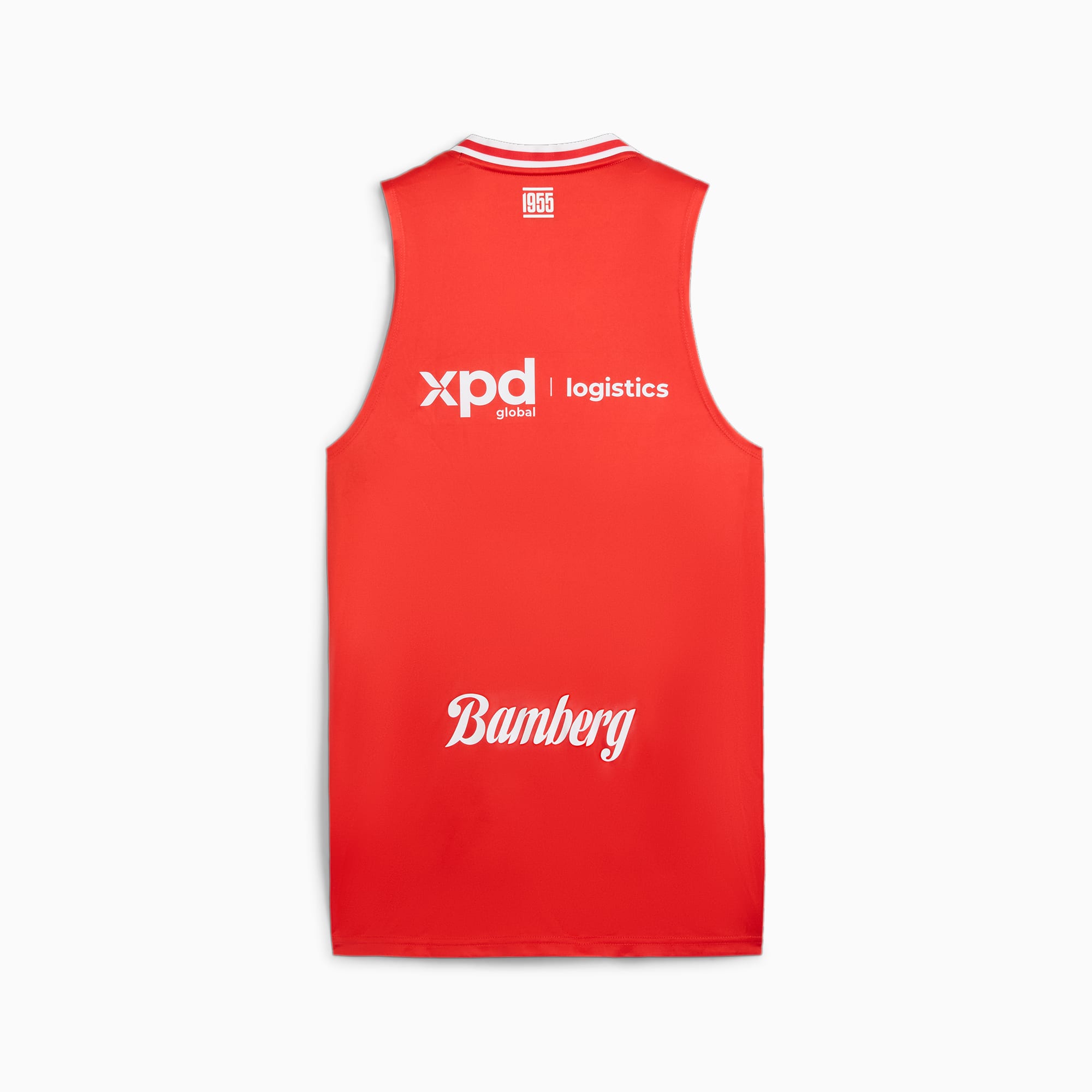 Bamberg Men's Game Basketball Jersey II, PUMA Red, large