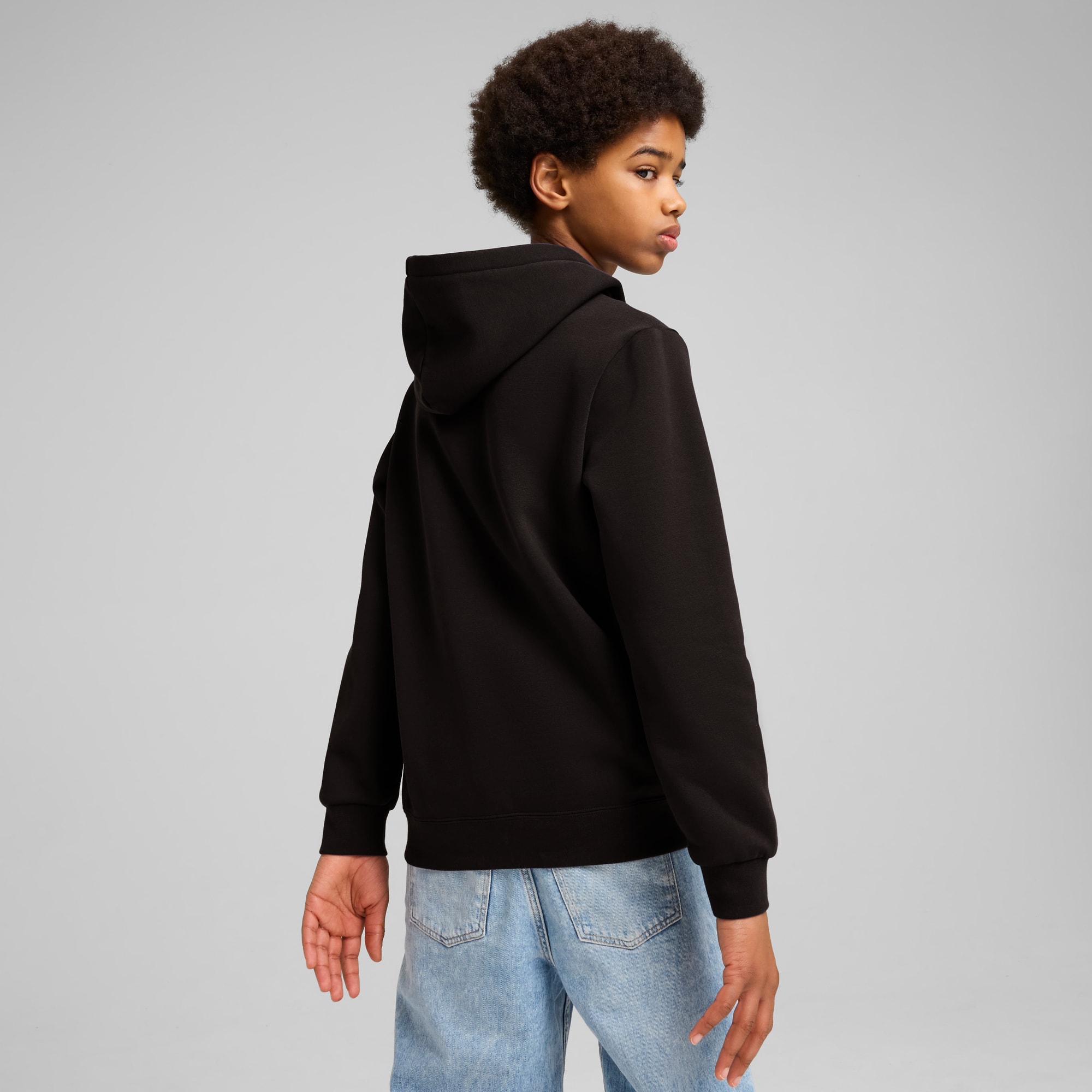 Essentials Logo Lab Hoodie Youth, PUMA Black, large