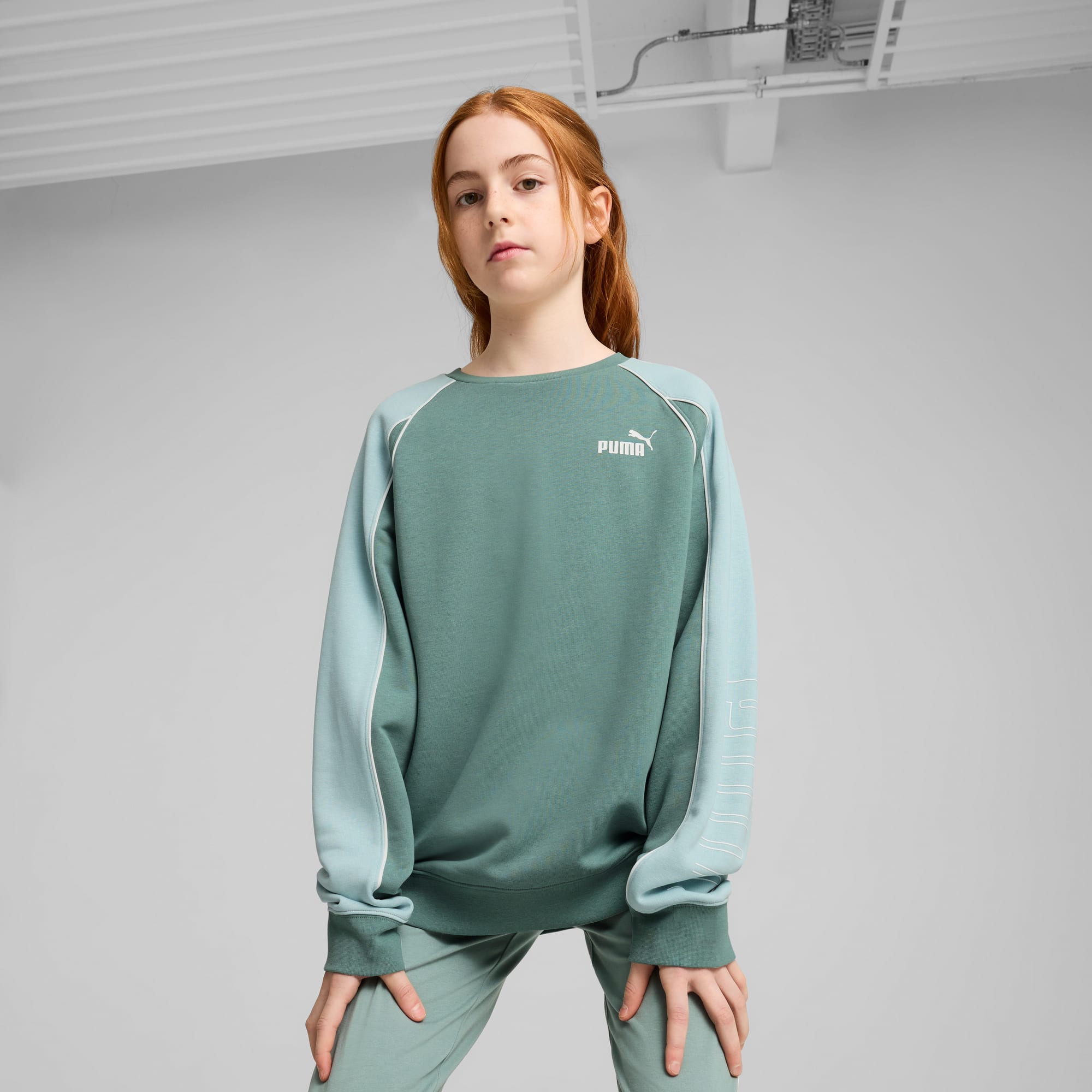 トップス 90's PUMA crew neck sweat Vintage 90s Puma Embroidered Logo Gray Sweatshirt Crewneck