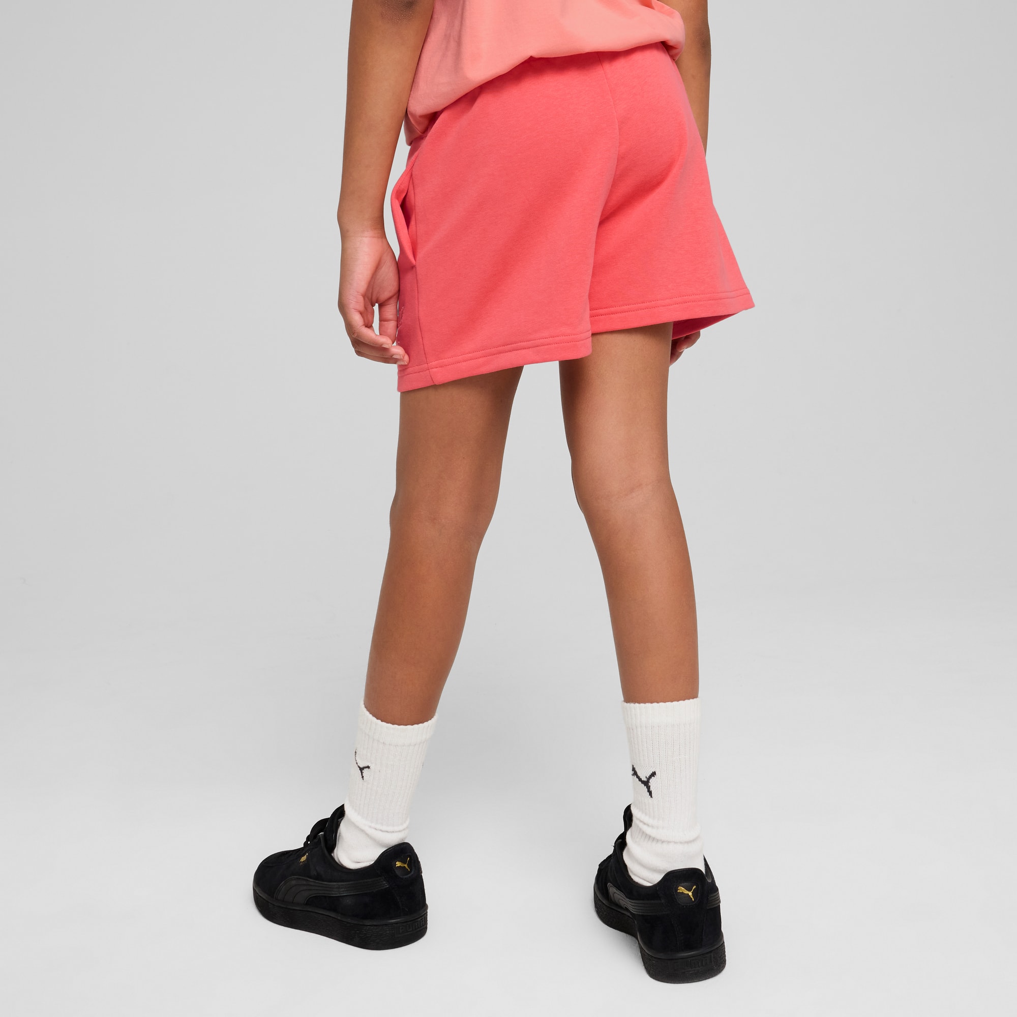 Essentials Script Shorts Youth, Peach Frost, large