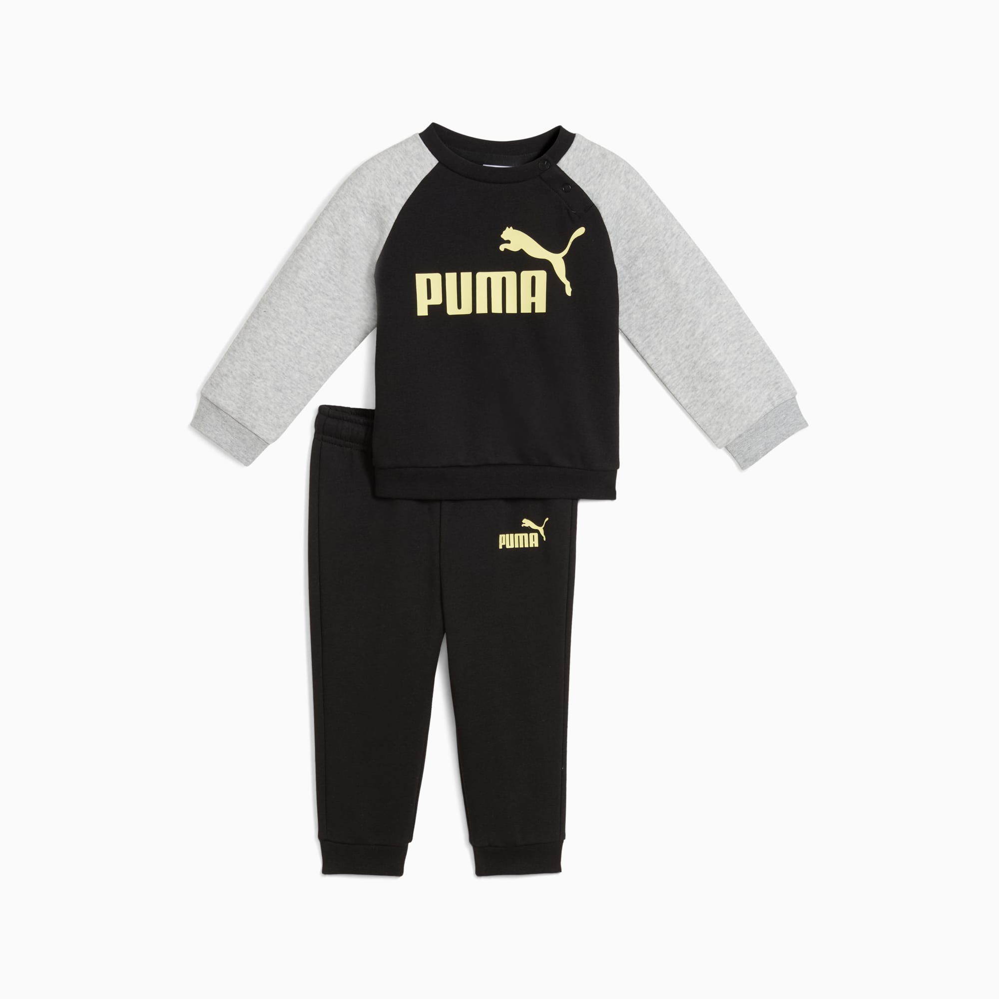 Minicats Essentials Raglan Crew Set Toddler, PUMA Black-Gold Moon, large