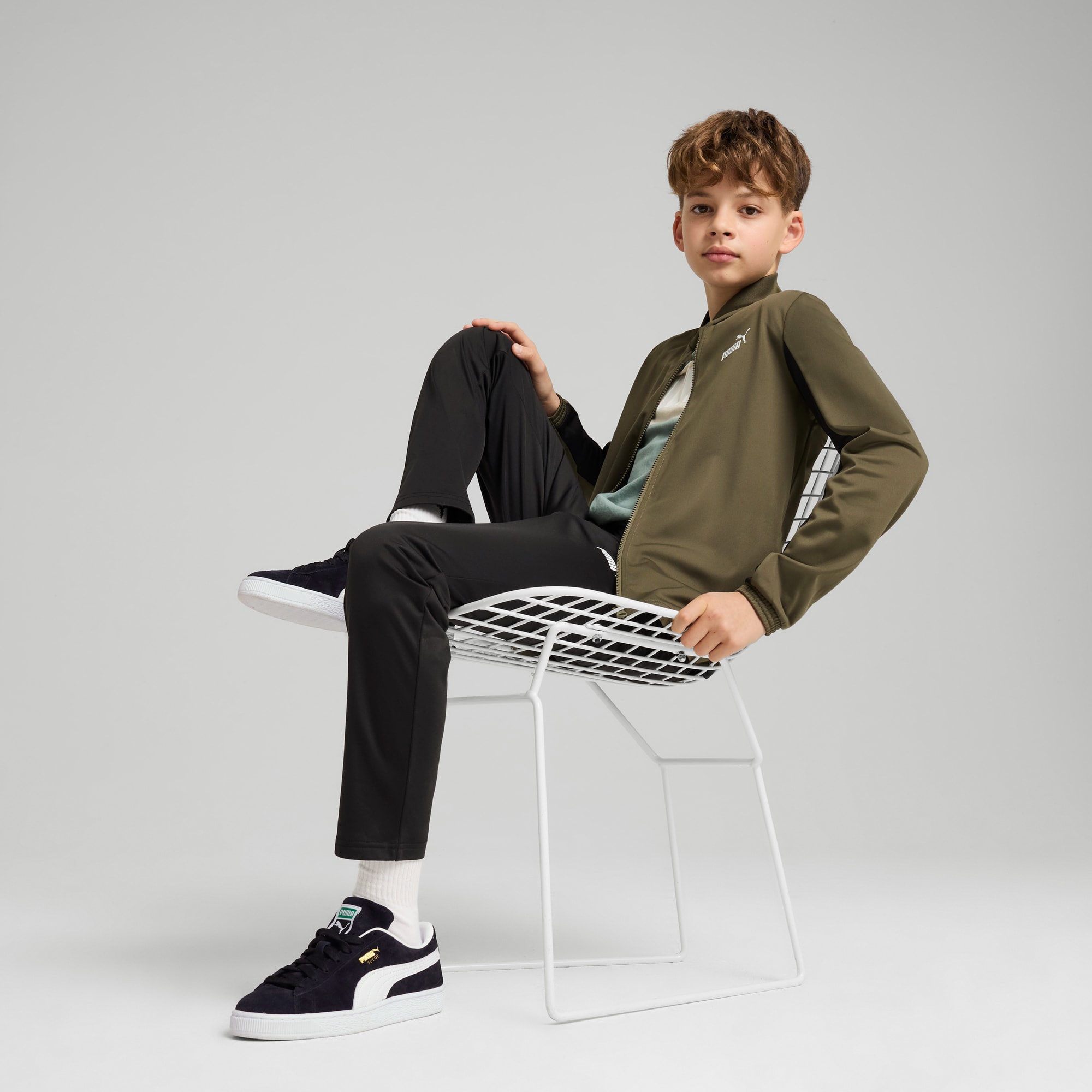 Poly Baseball Suit Youth, Loden Green, large